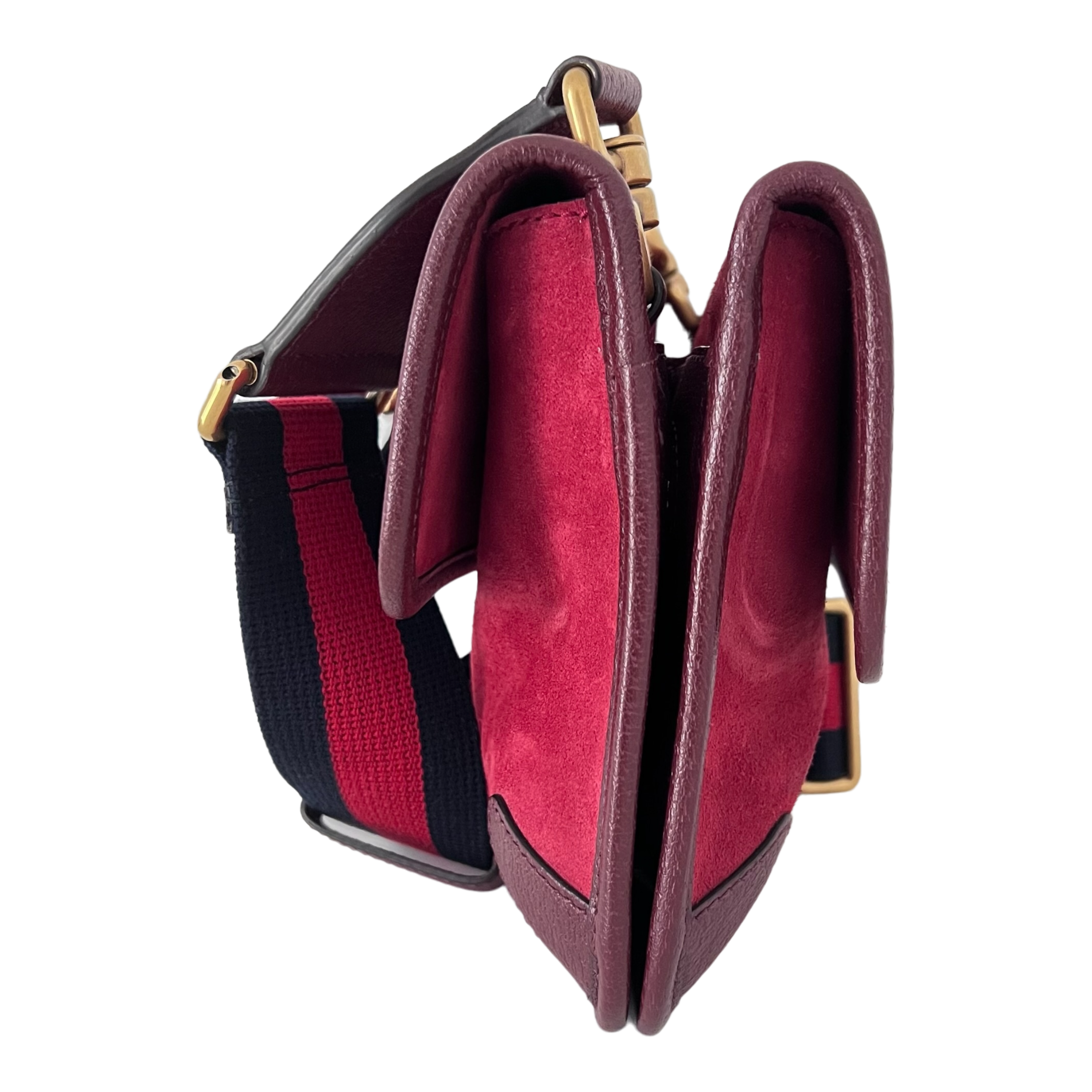 Small Suede Neo Vintage Double Flap Messenger Bag