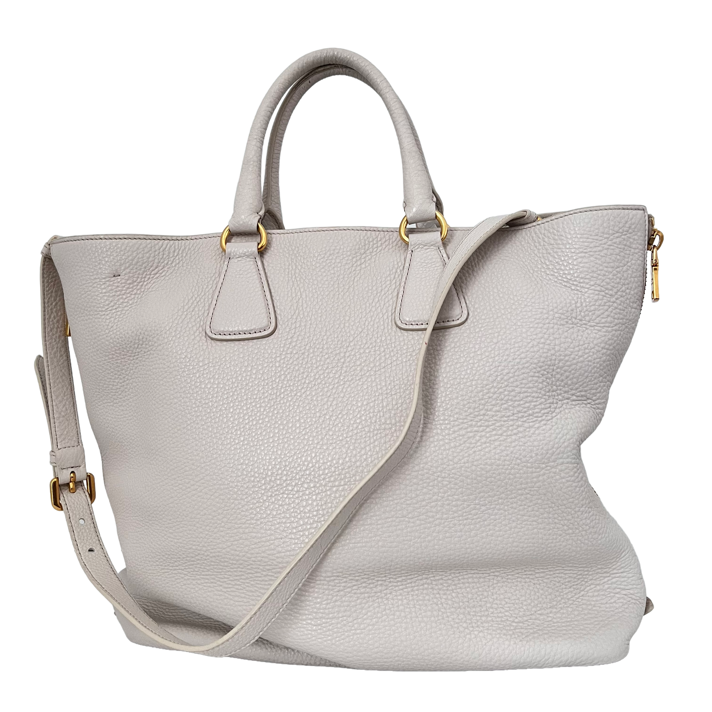 White Vitello Daino Tote