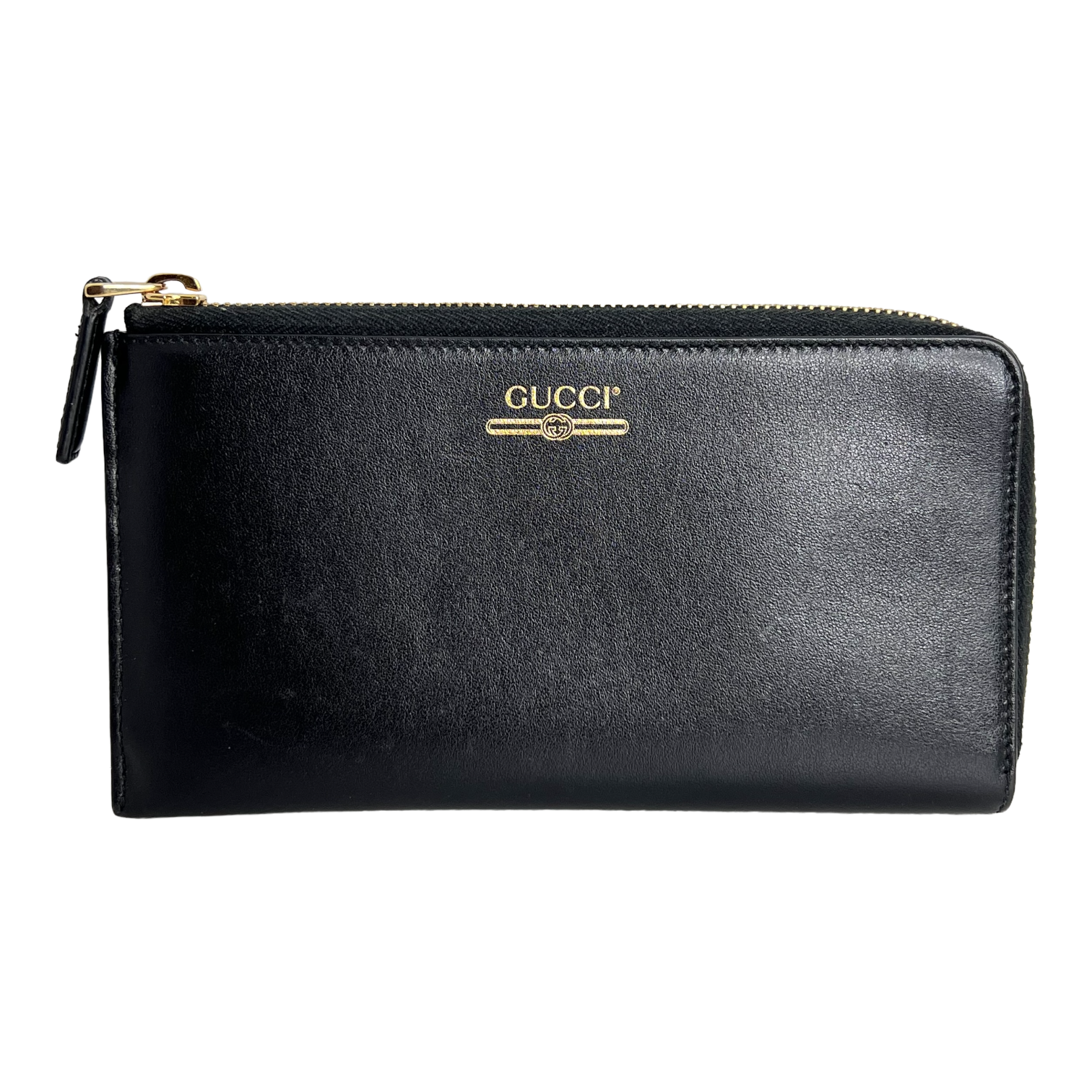 Black Half Zip Long Wallet