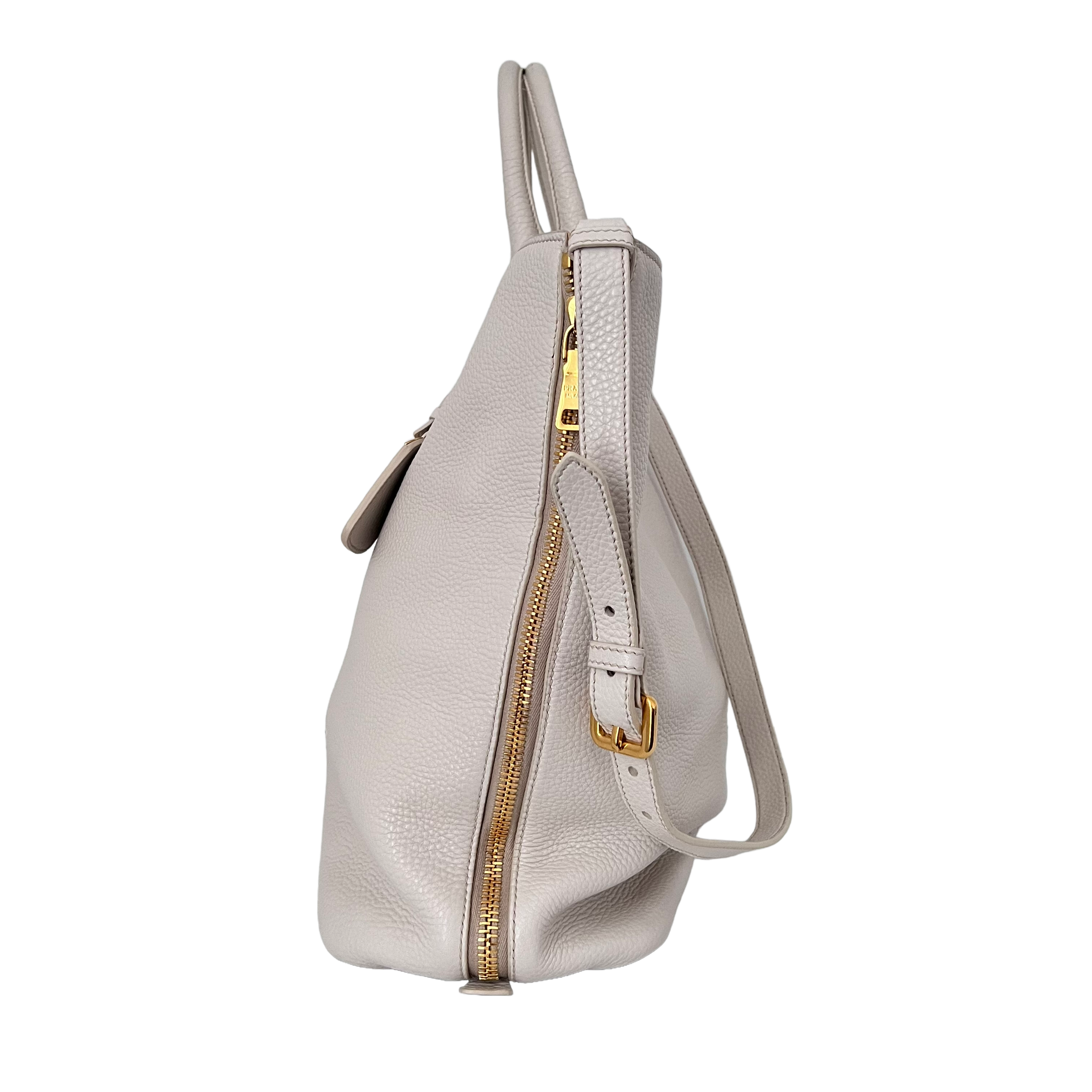 White Vitello Daino Tote