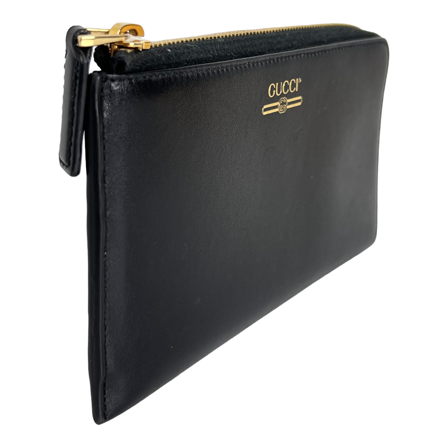 Black Half Zip Long Wallet