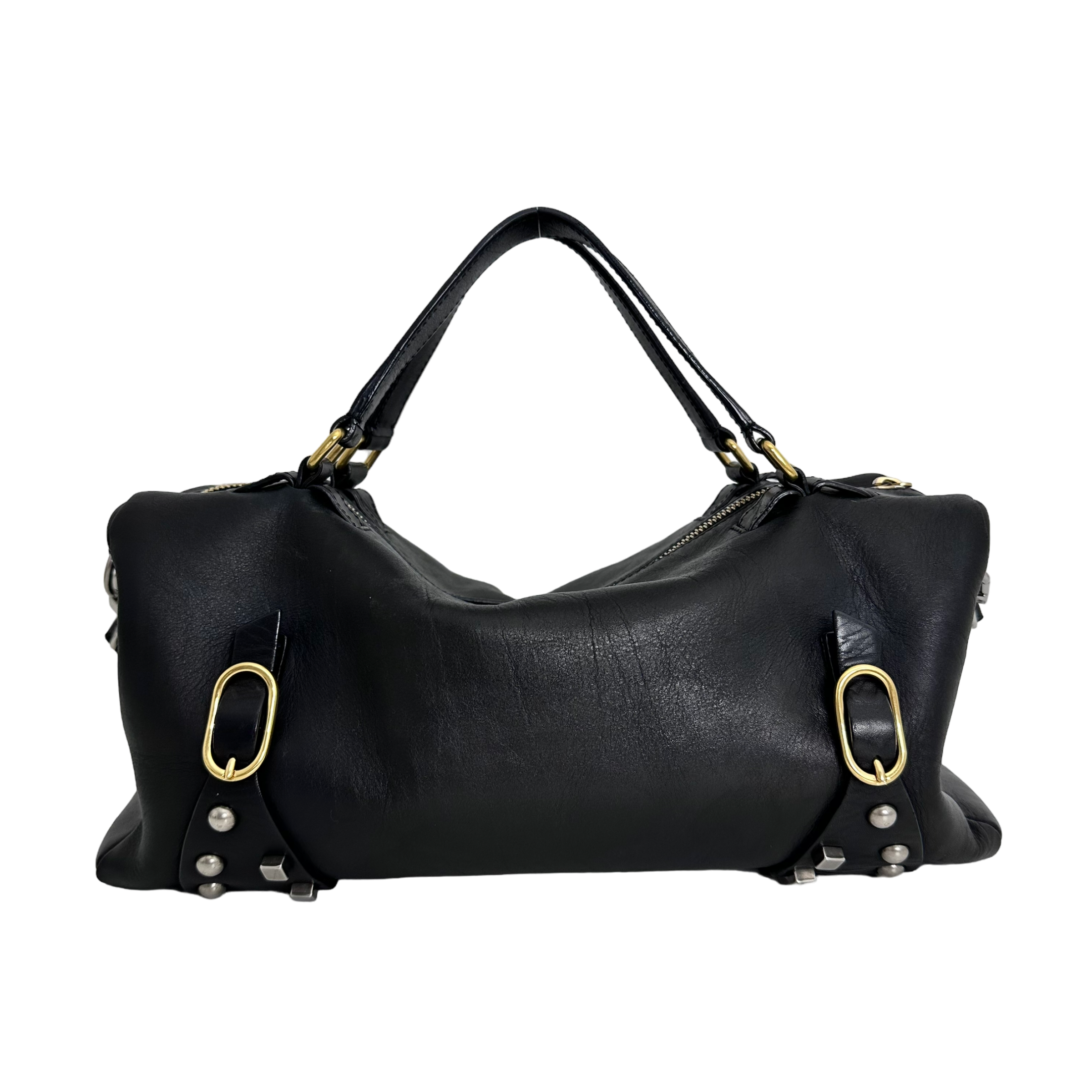 Vintage Top Handle Leather Bag