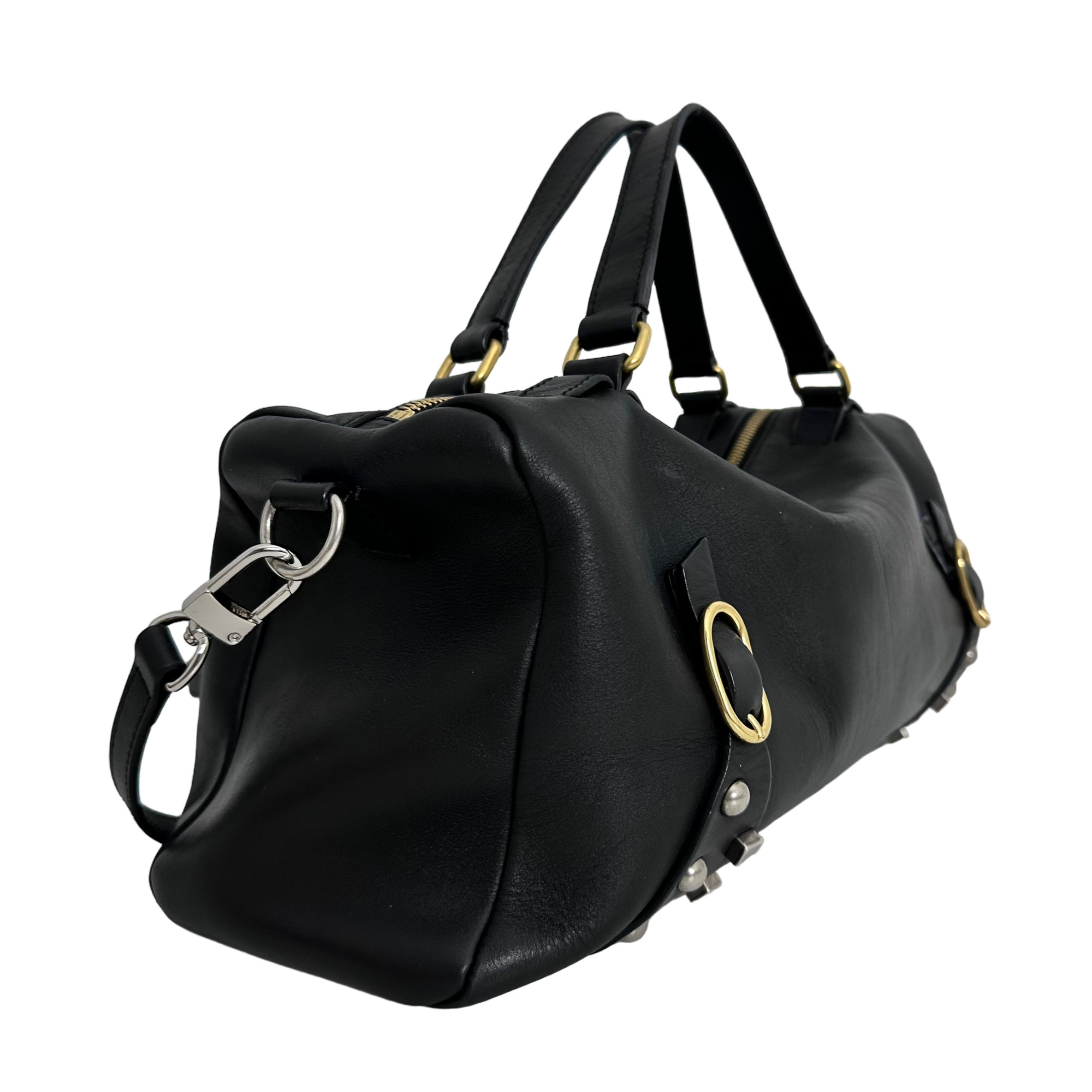 Vintage Top Handle Leather Bag