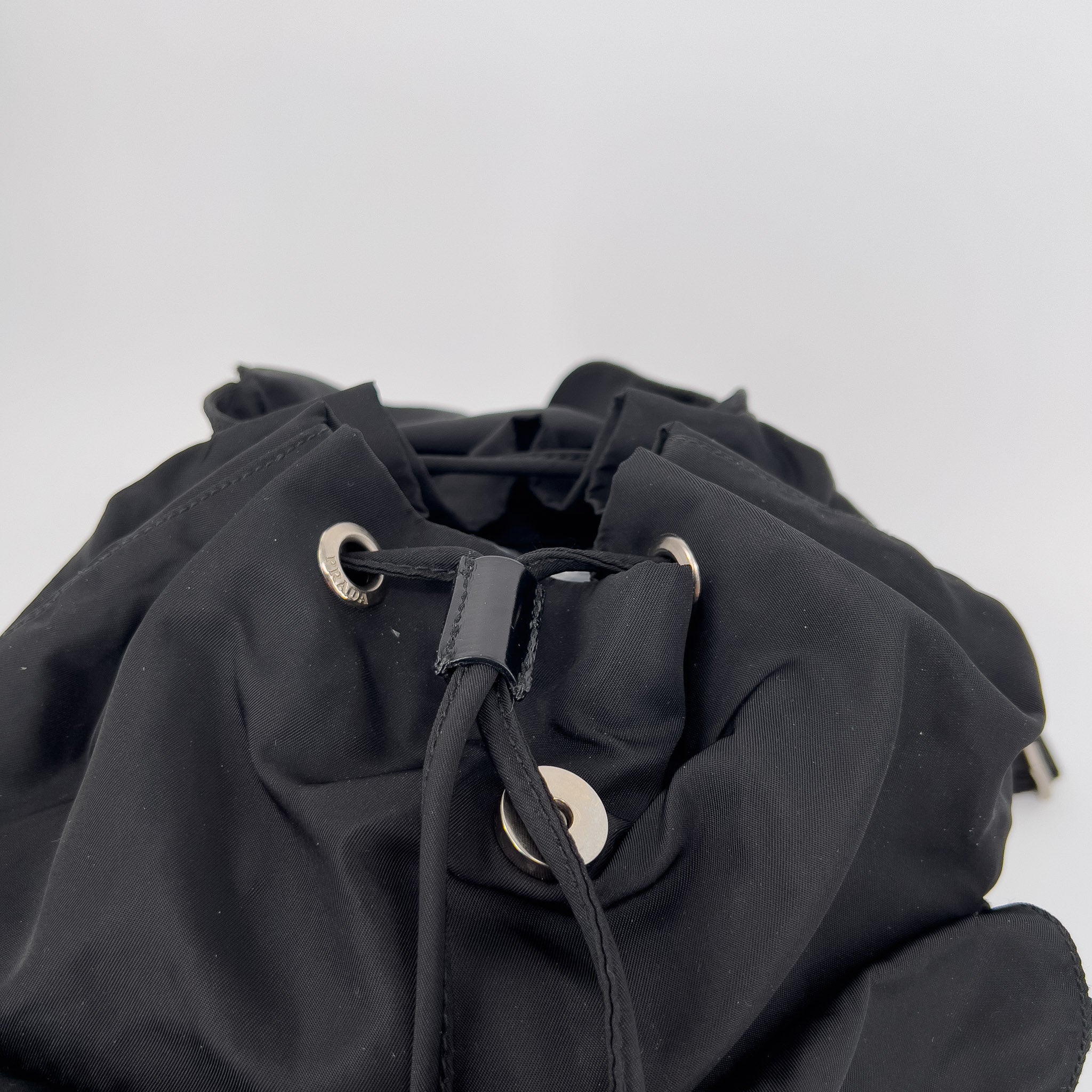 Black Nylon Tessuto Backpack