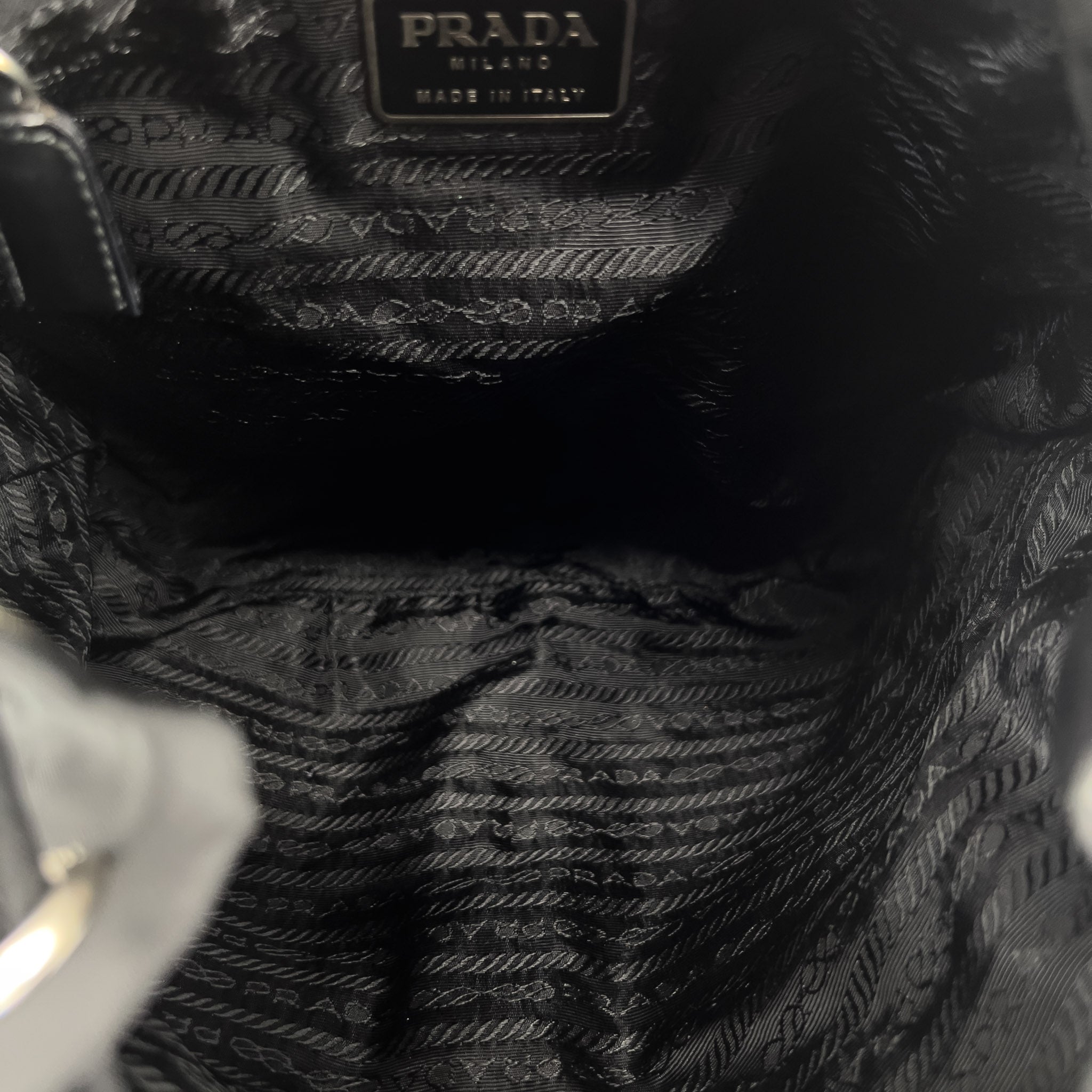 Black Nylon Tessuto Backpack