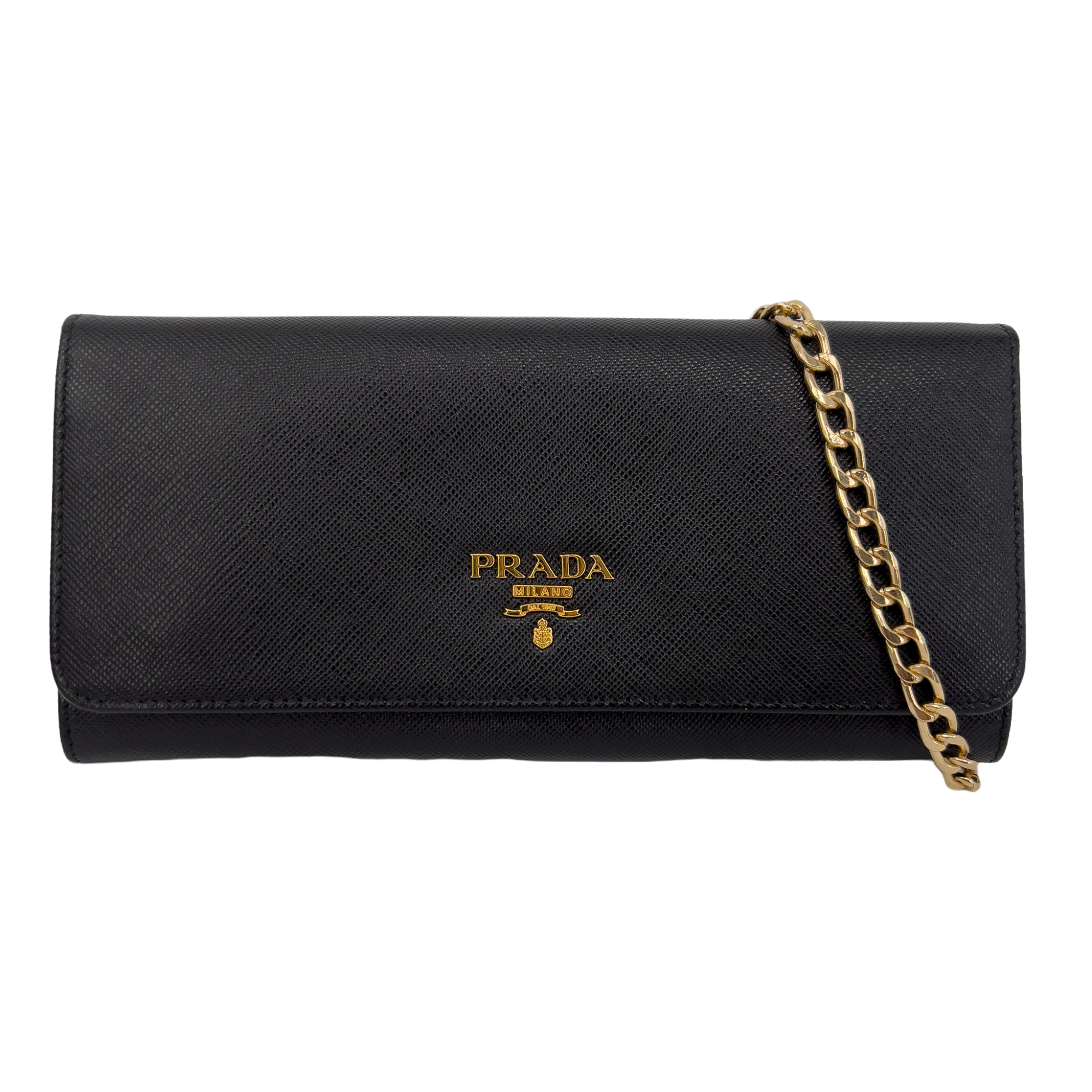 Black Saffiano Triple Zipper Wallet