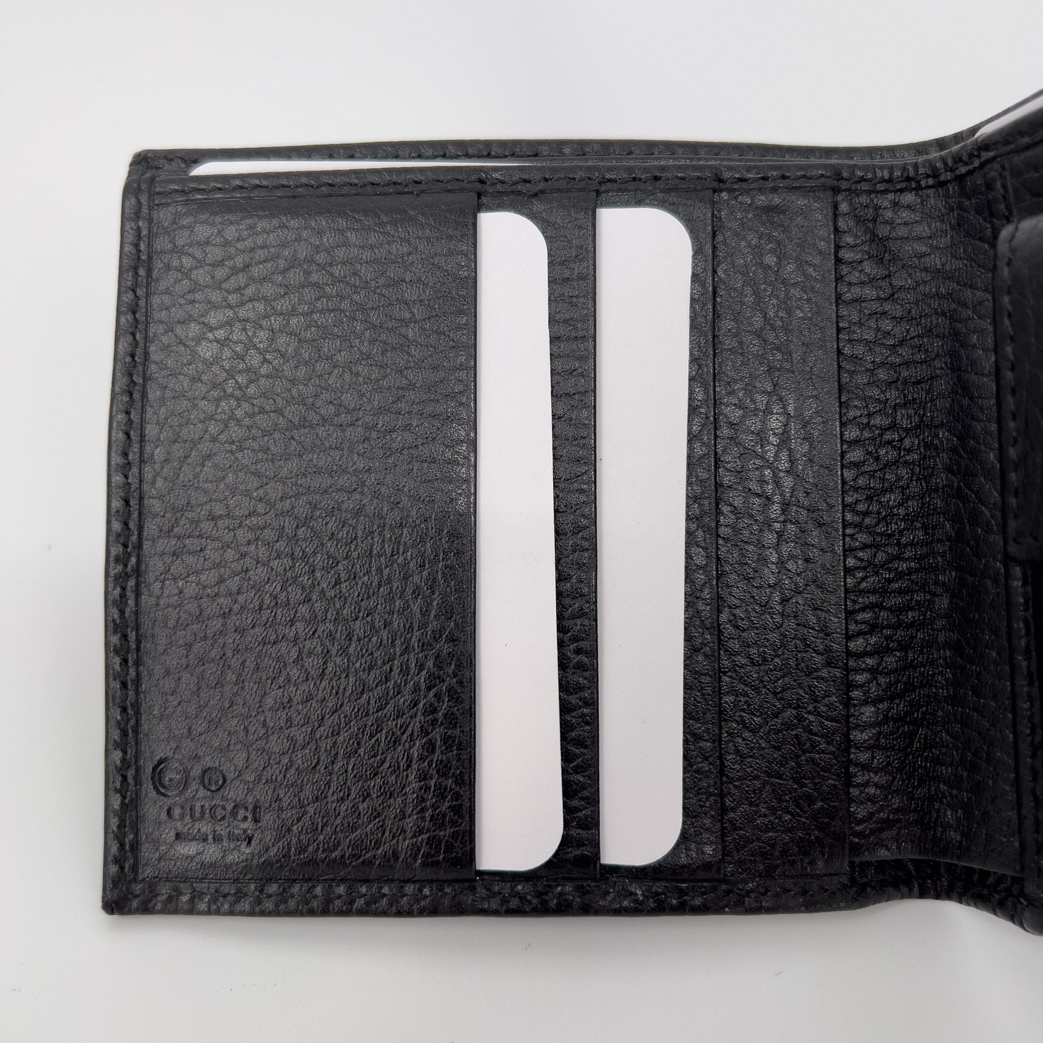 Black GG Web Canvas Mens Wallet