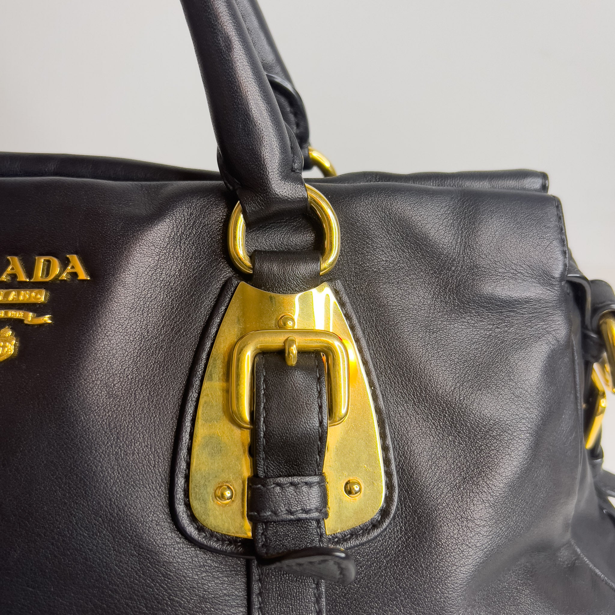 Bauletto Nero Calfskin Leather