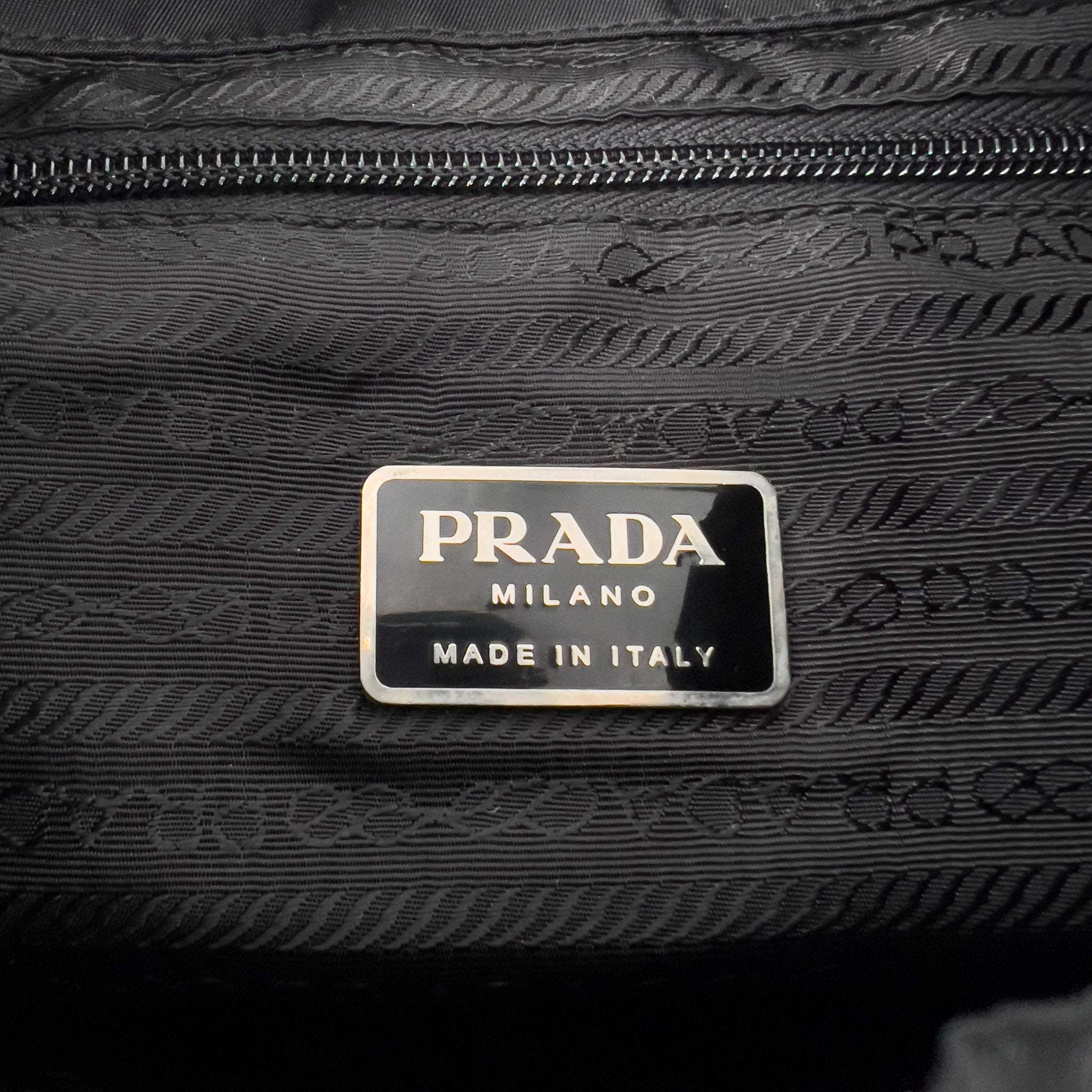 Black Nylon Tessuto Small Backpack