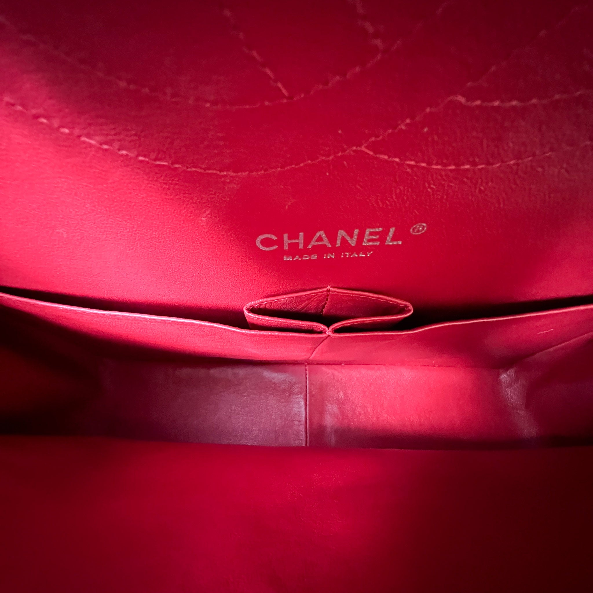 Red Patent Jumbo Classic Double Flap