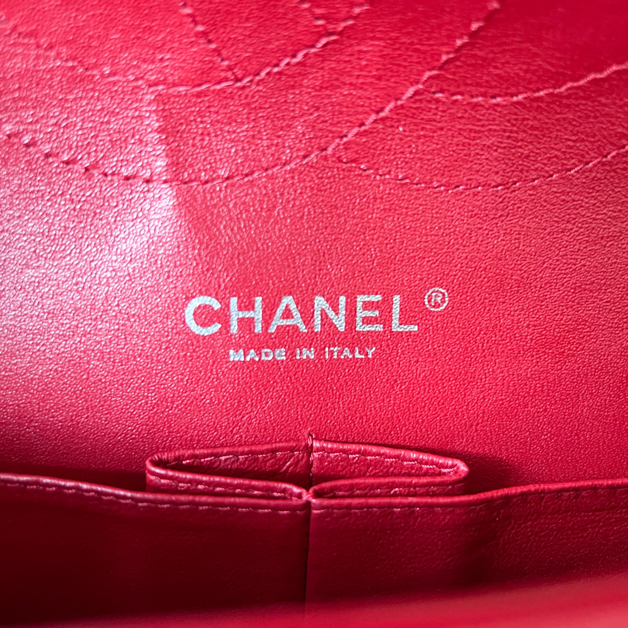 Red Patent Jumbo Classic Double Flap