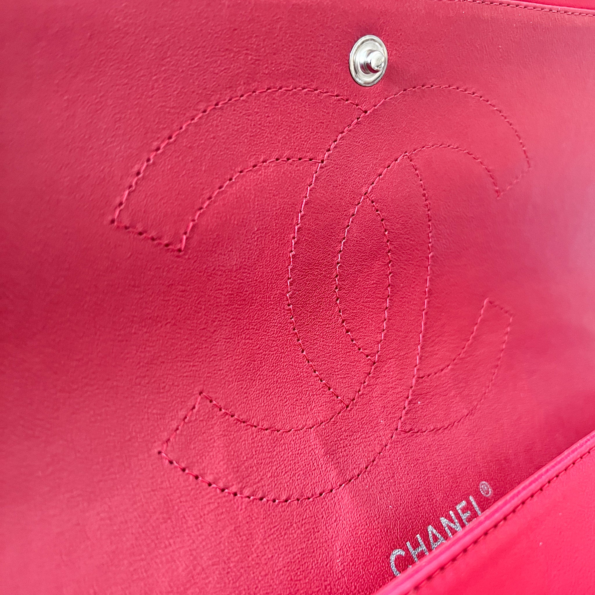 Red Patent Jumbo Classic Double Flap