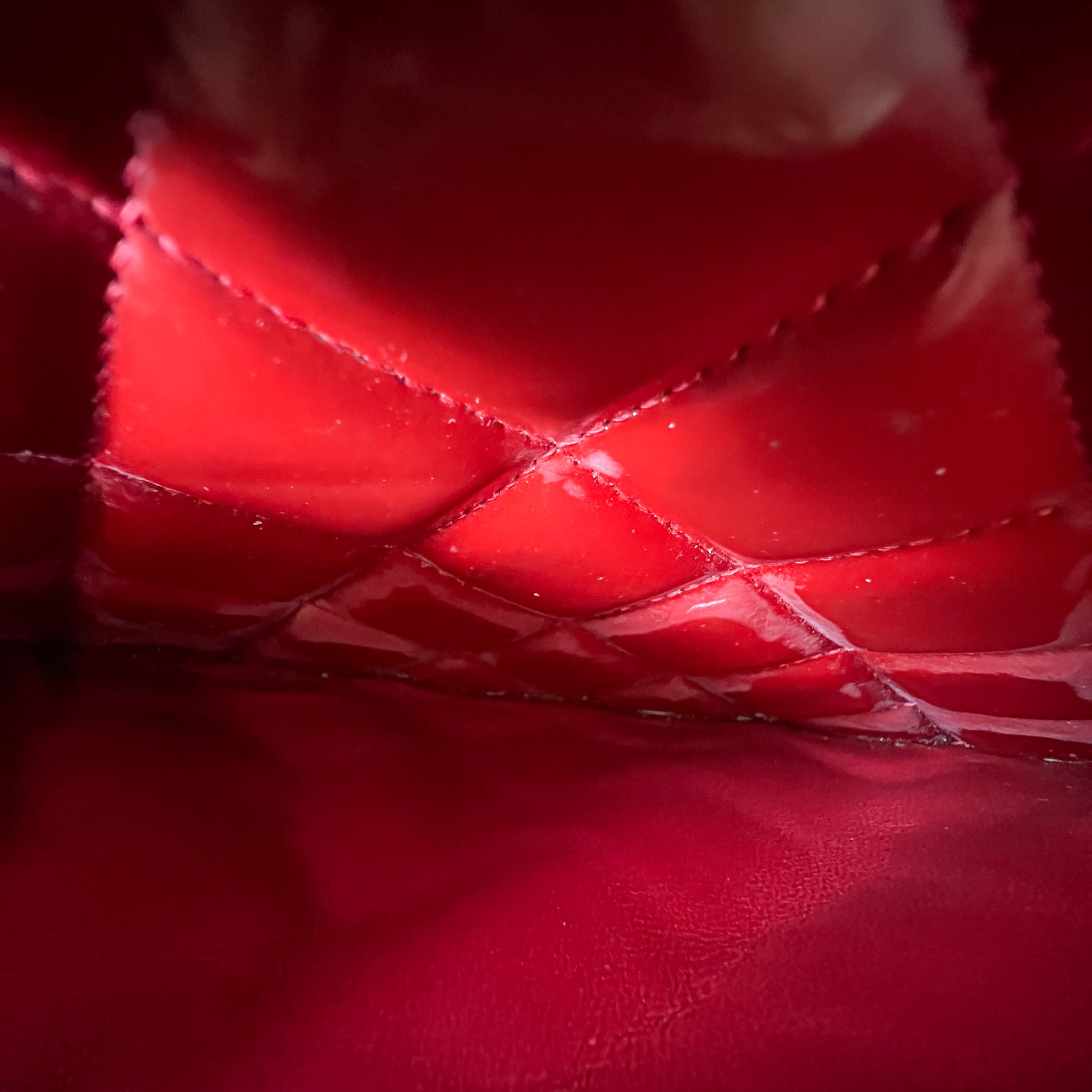 Red Patent Jumbo Classic Double Flap