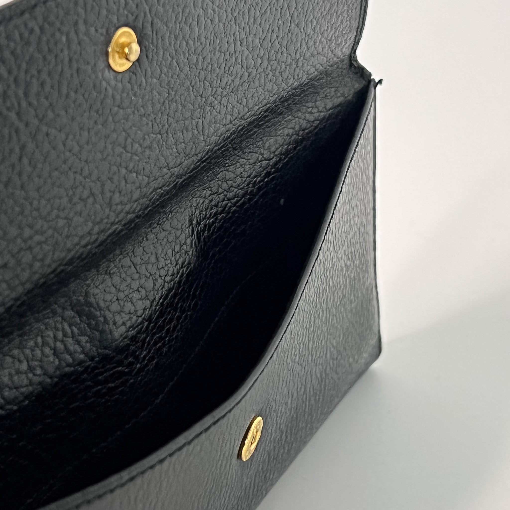 Black Leather Long Wallet