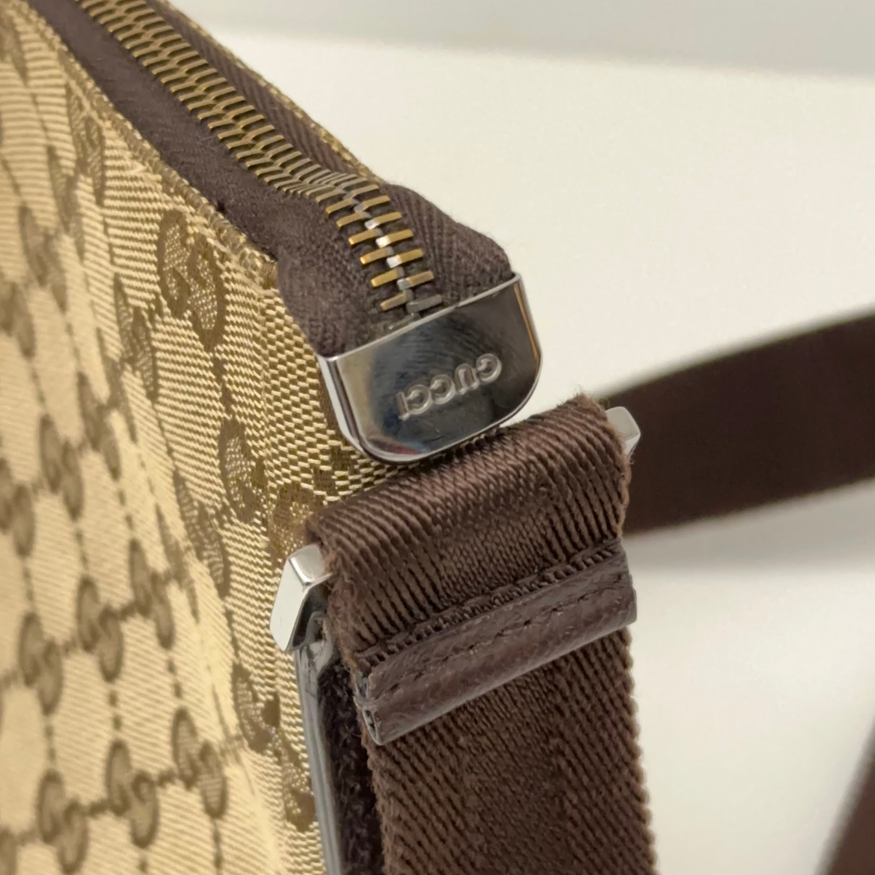 Brown GG Web Crossbody