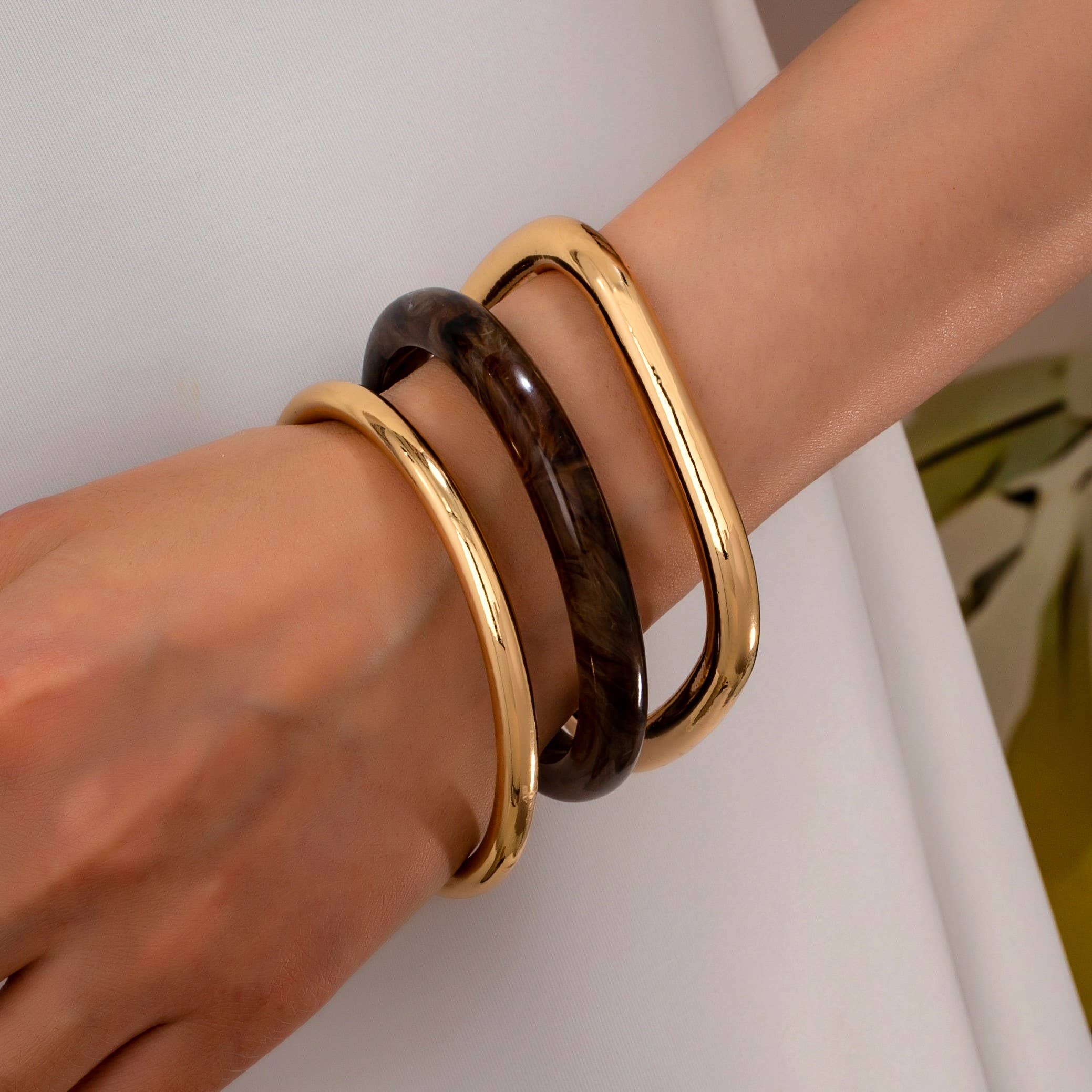 Tort & Gold Bangle Trio Bangle Set