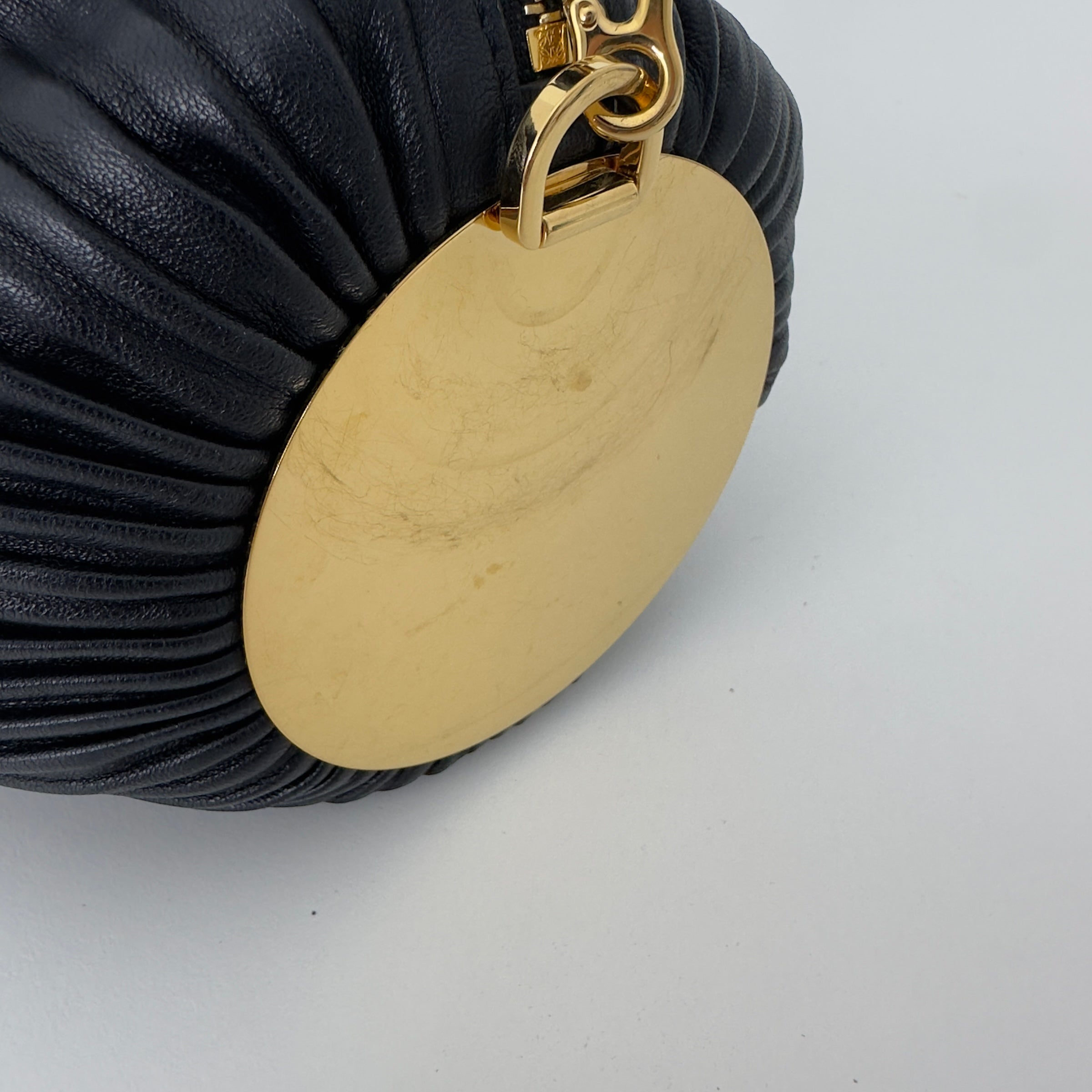 Black Leather Bracelet Pouch