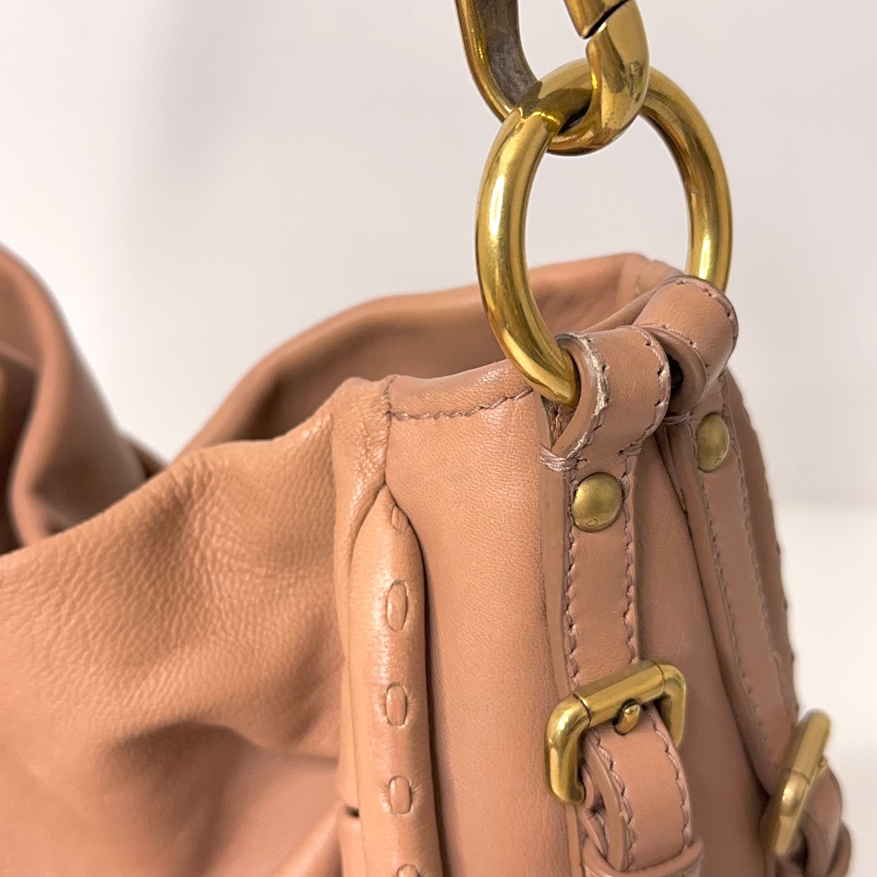CD Soft Pink Calfskin Shoulder Bag
