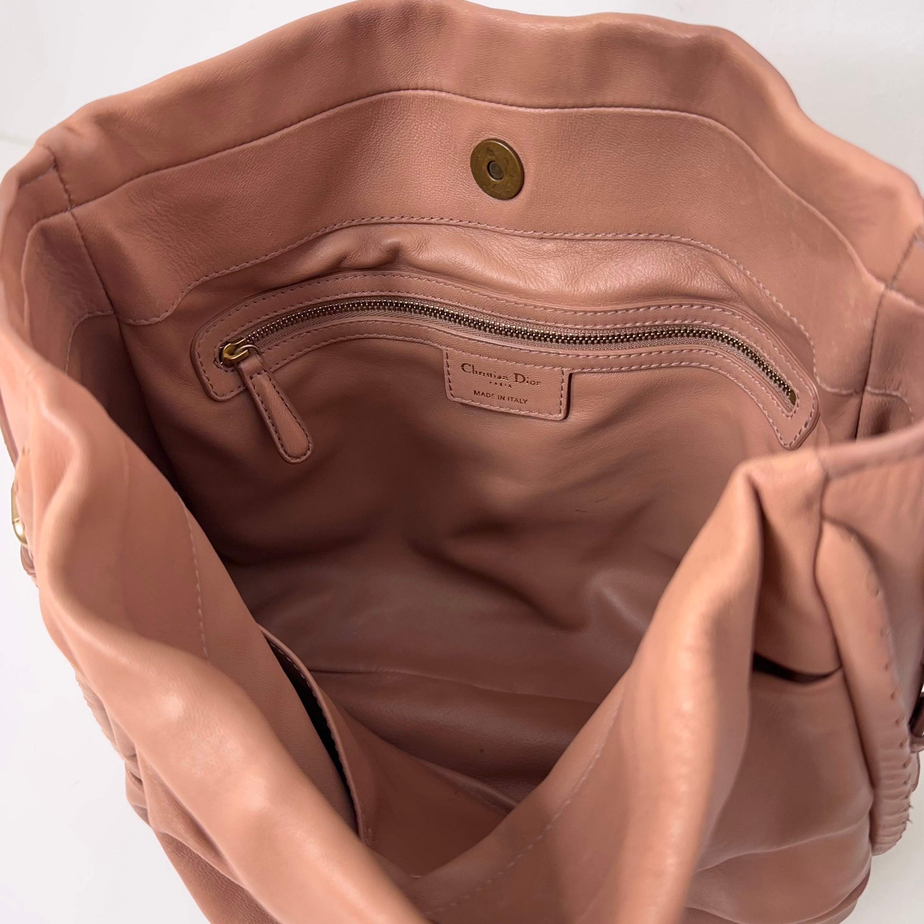 CD Soft Pink Calfskin Shoulder Bag