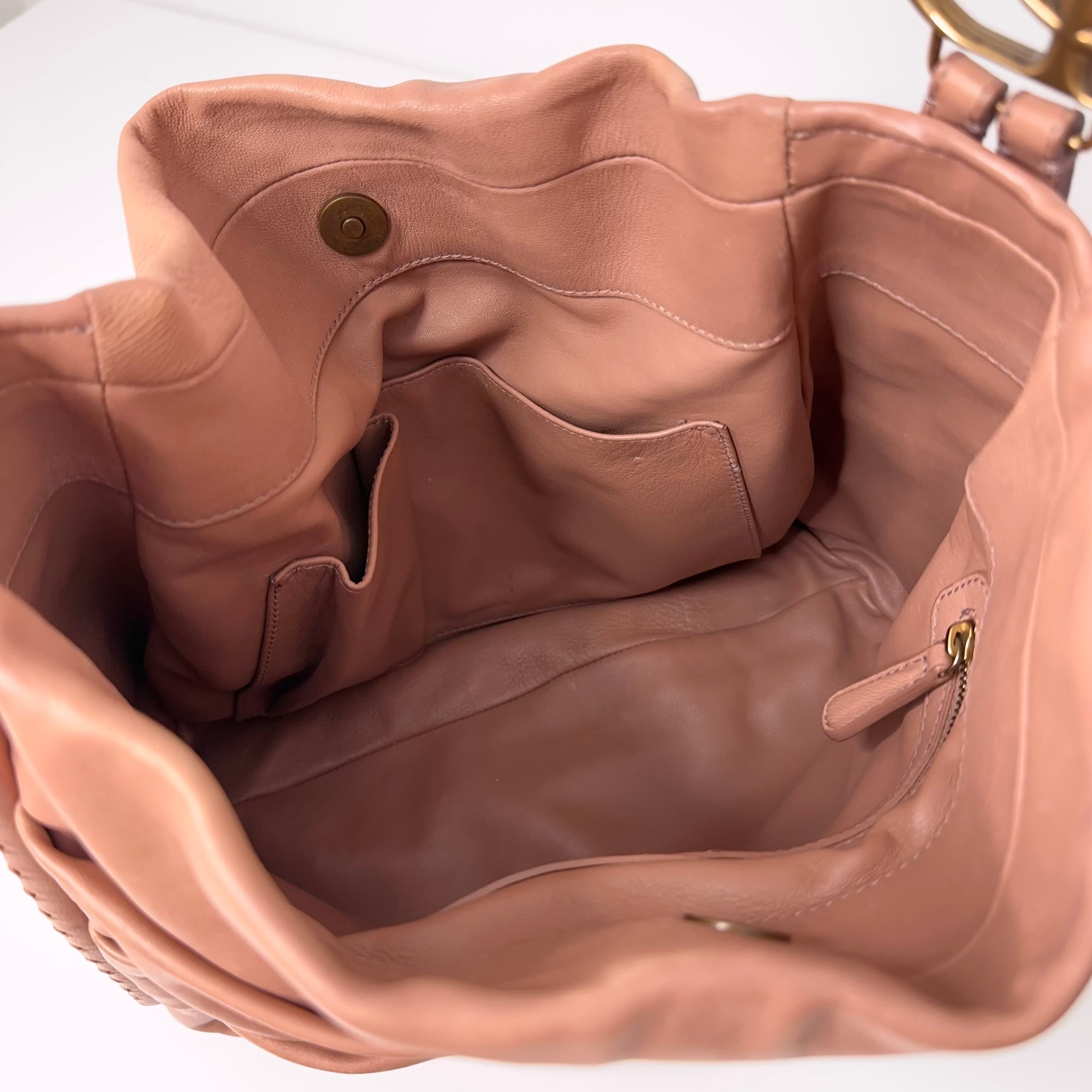 CD Soft Pink Calfskin Shoulder Bag