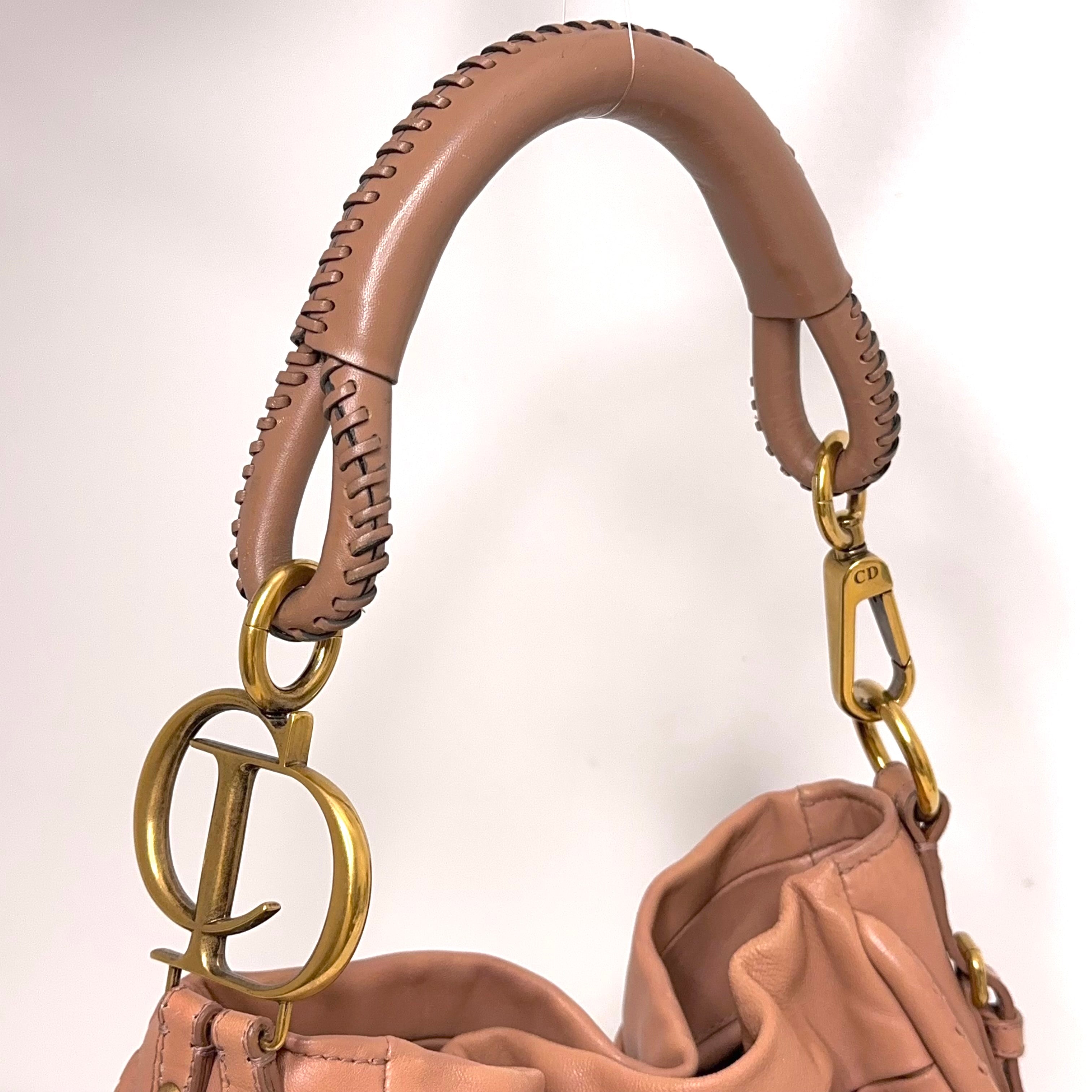 CD Soft Pink Calfskin Shoulder Bag
