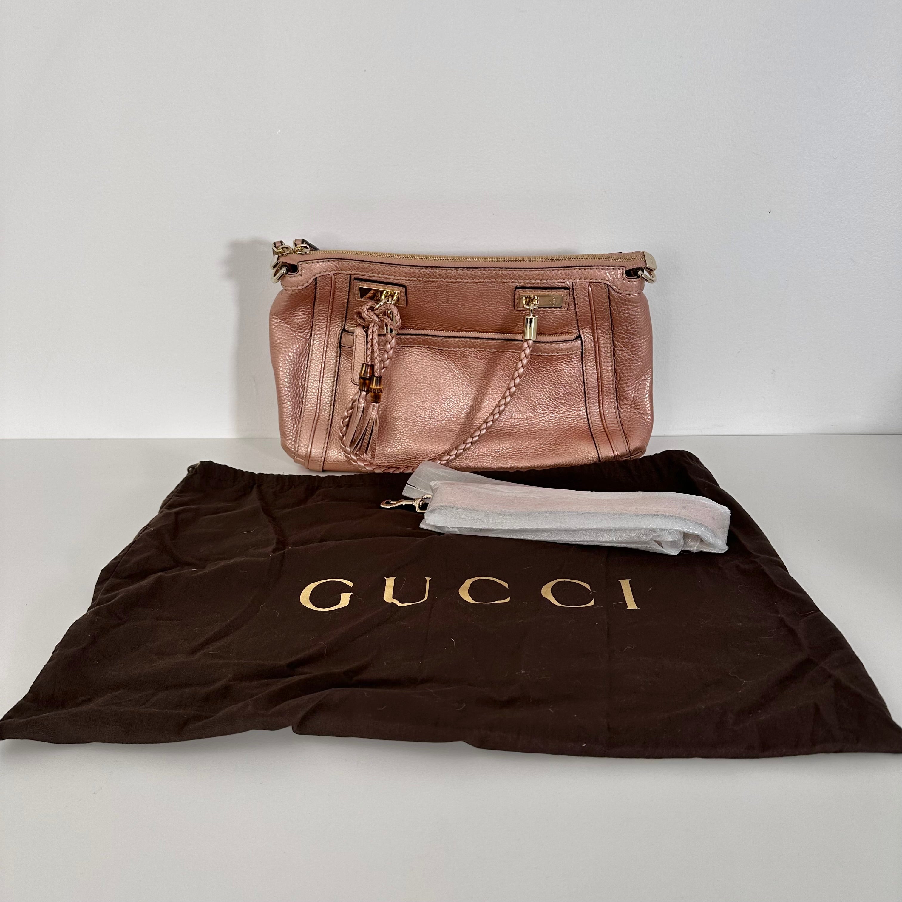 Metallic Pink Bamboo Tote