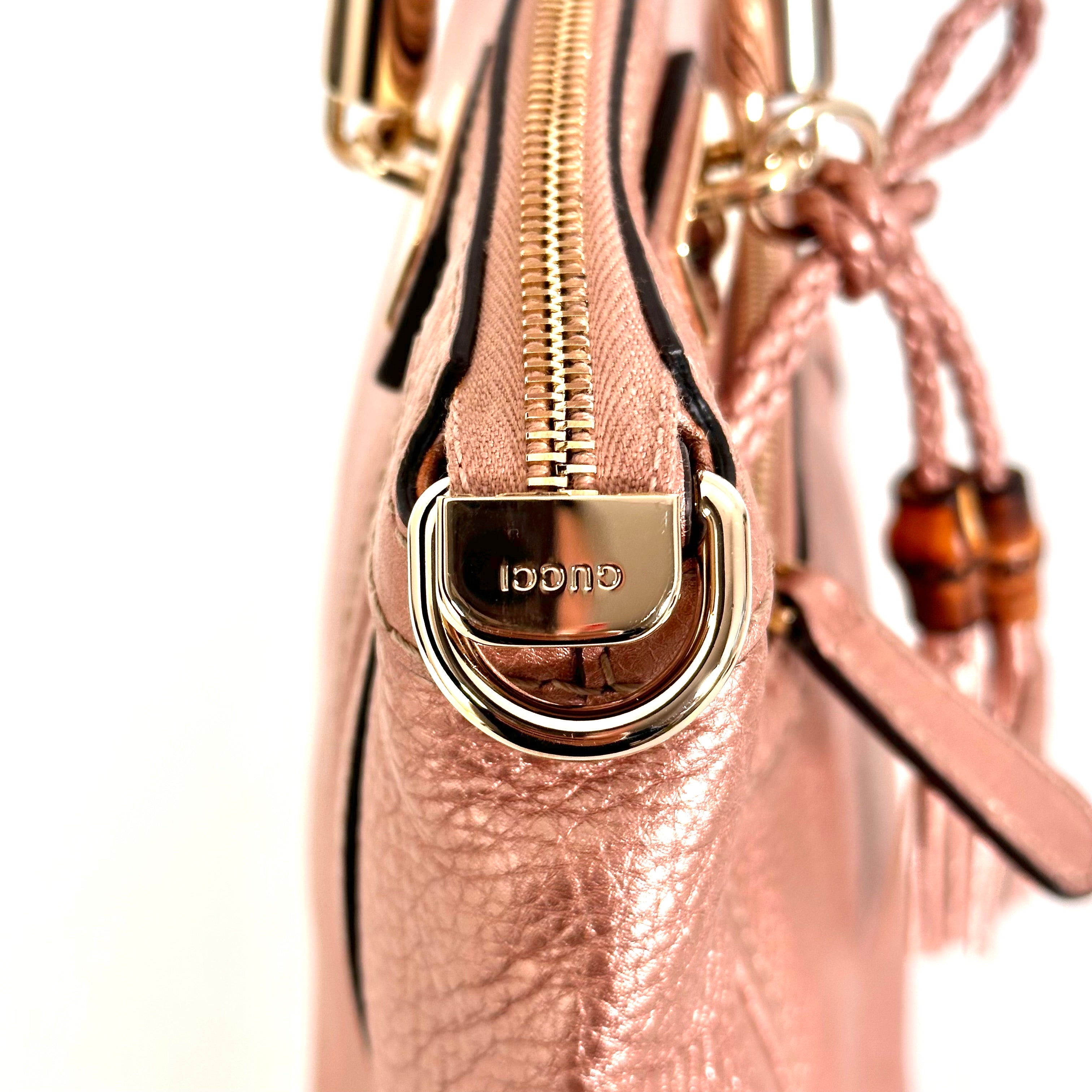 Metallic Pink Bamboo Tote
