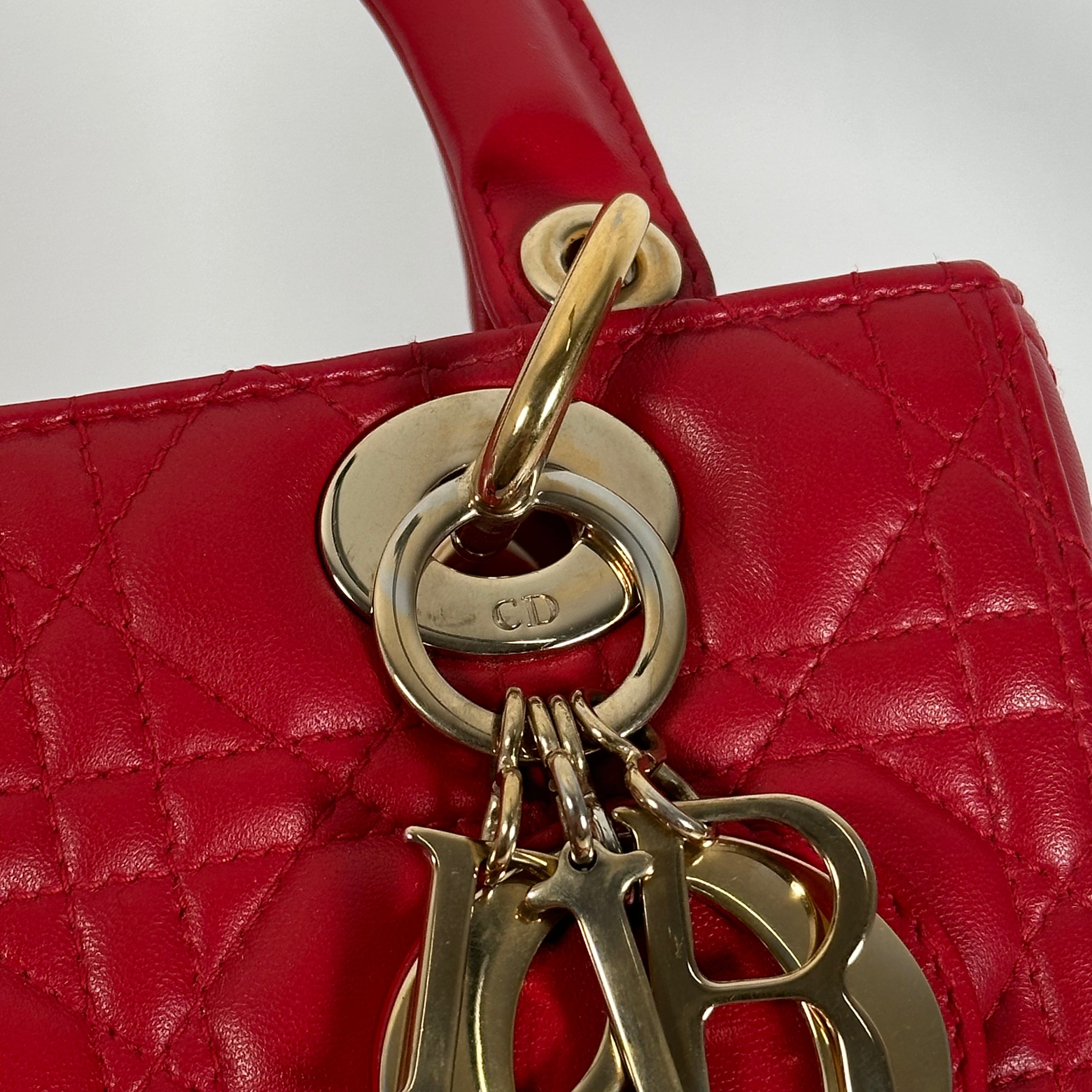 Red Medium Lady Dior