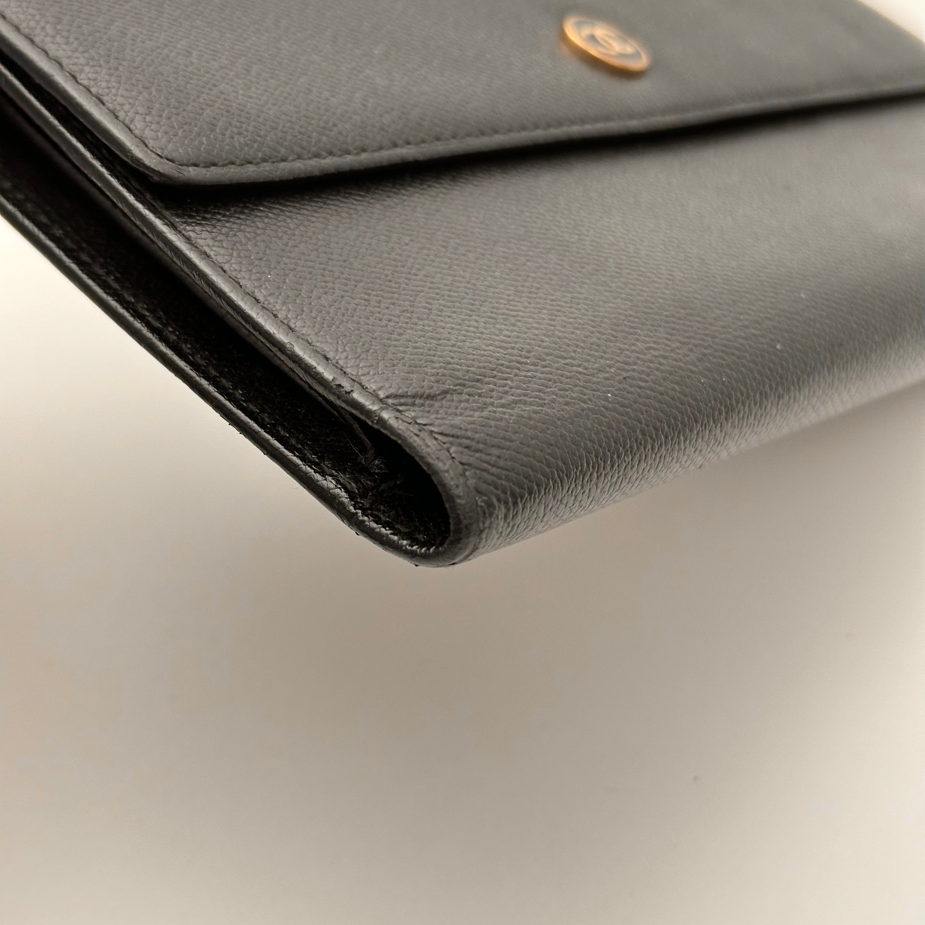 Vintage Double Snap Tri-Fold Wallet