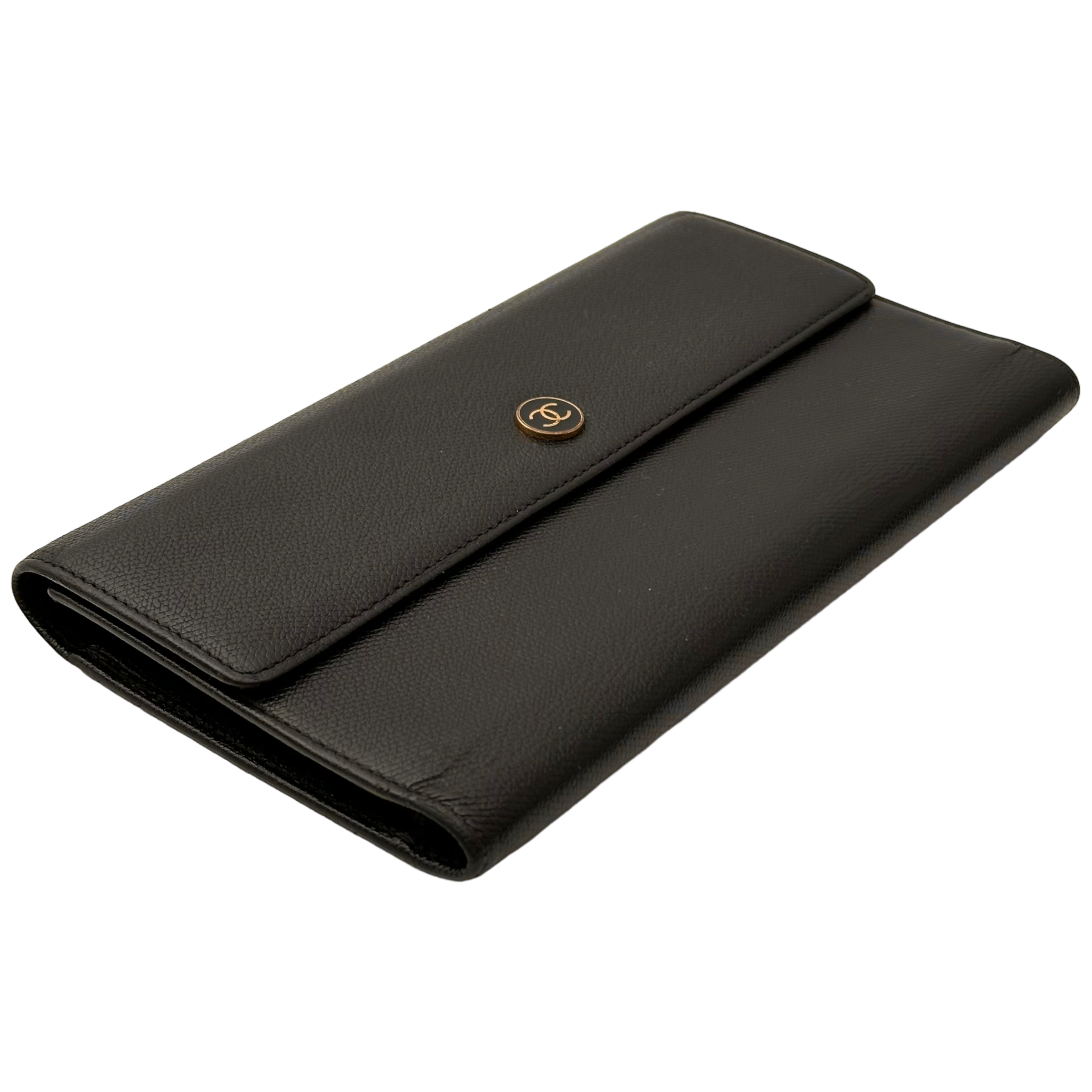 Vintage Double Snap Tri-Fold Wallet
