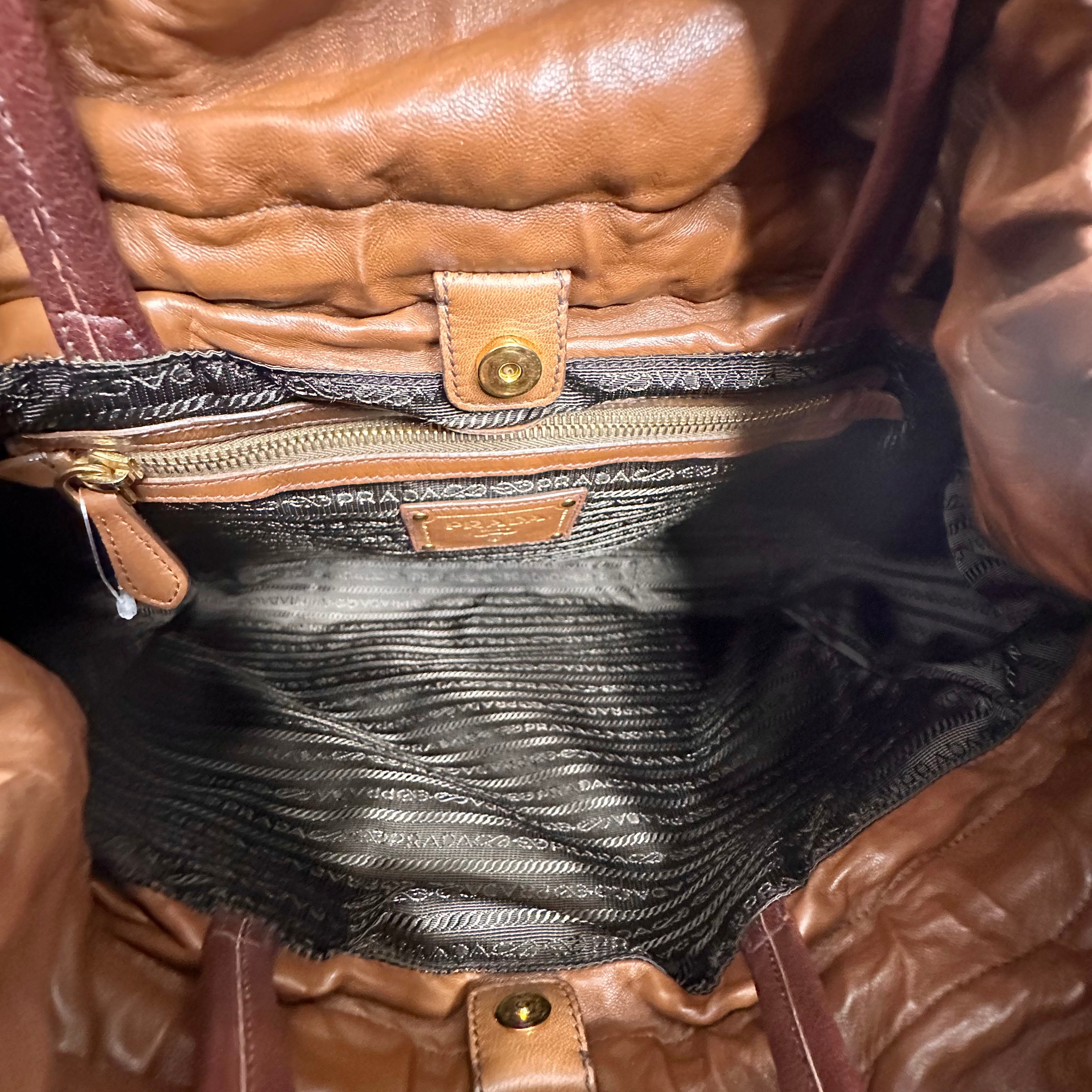 Brown Nappa Hobo Bag