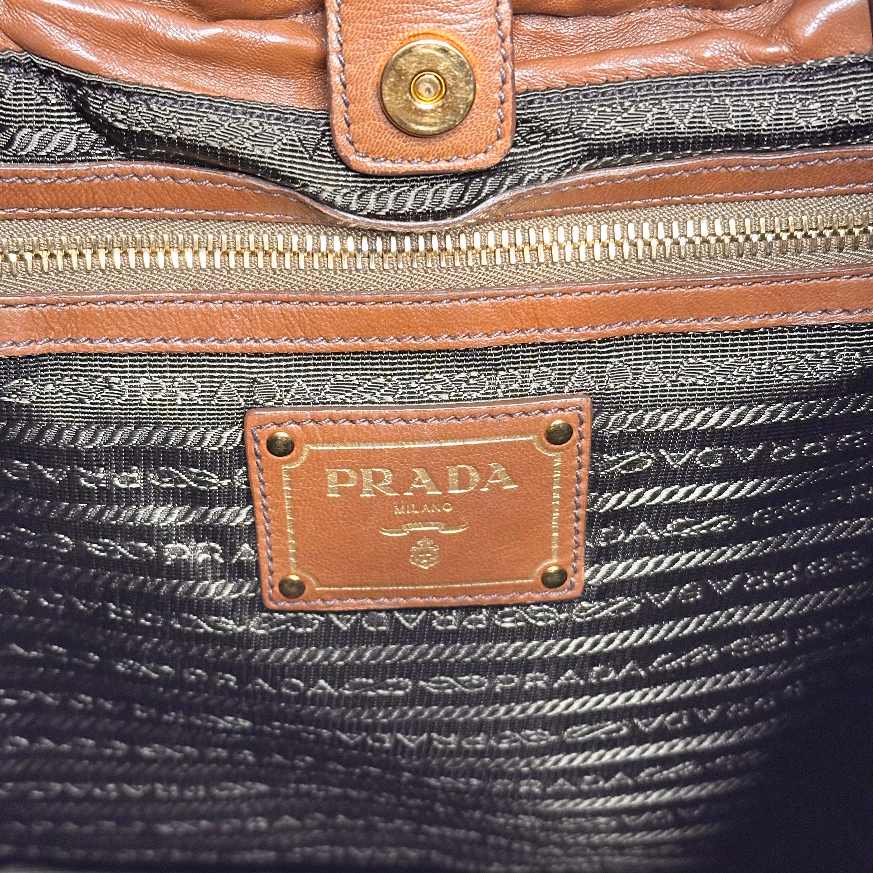 Brown Nappa Hobo Bag