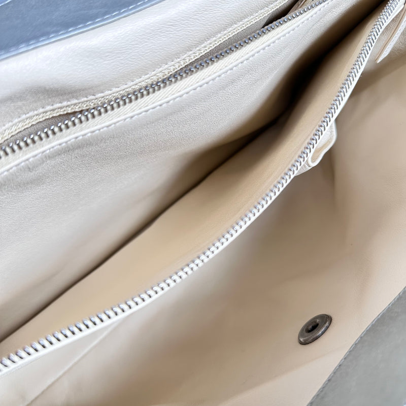 Grey Convertible Boy Aged Calfskin Tote