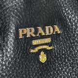 Black Vitello Leather Tote