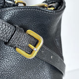 Black Vitello Leather Tote