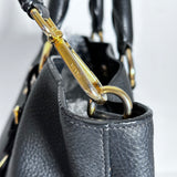 Black Vitello Leather Tote