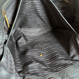 Black Vitello Leather Tote