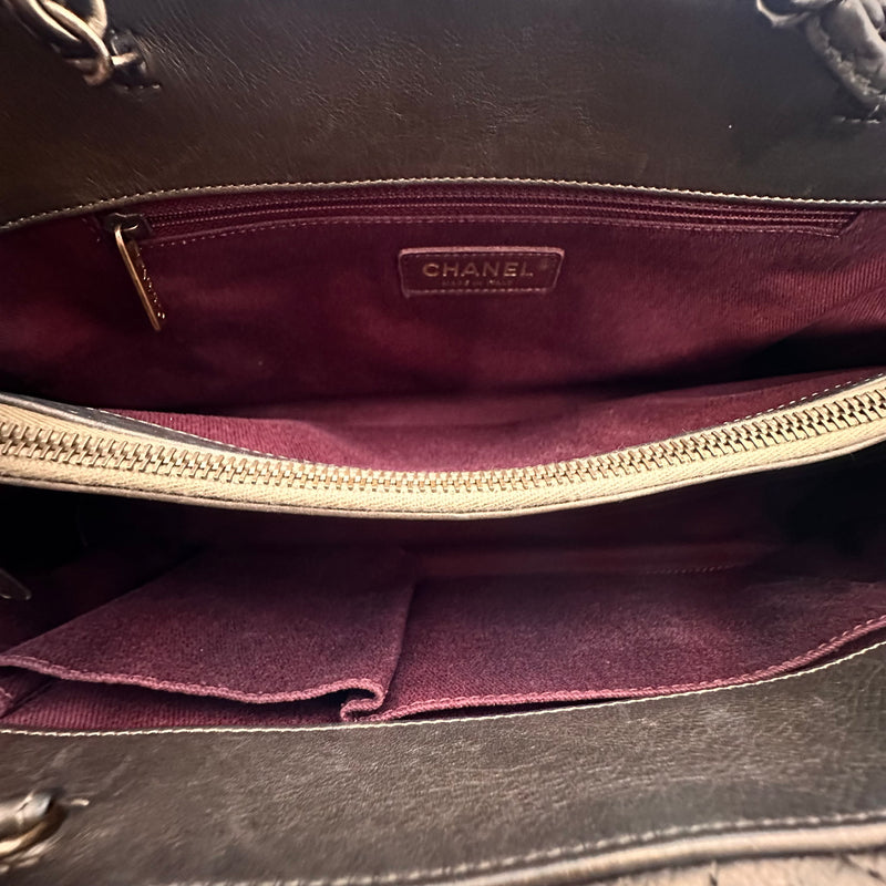Small Metallic Bronze Quilted Tote