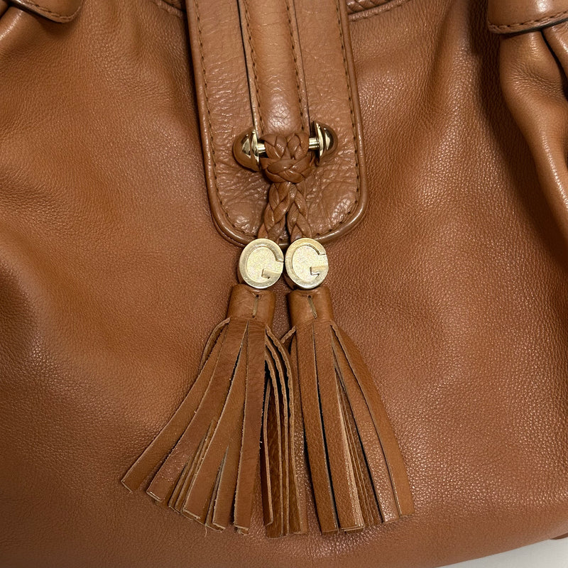 Caramel Braided Hobo Bag