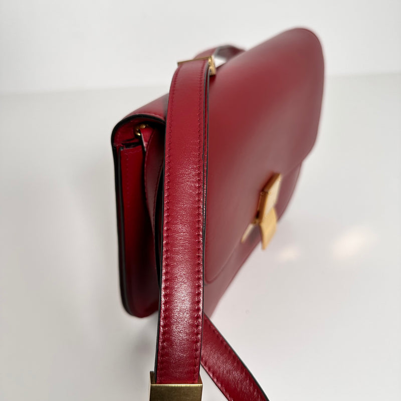 Medium Classic Bag in Box Calfskin Red