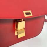 Medium Classic Bag in Box Calfskin Red