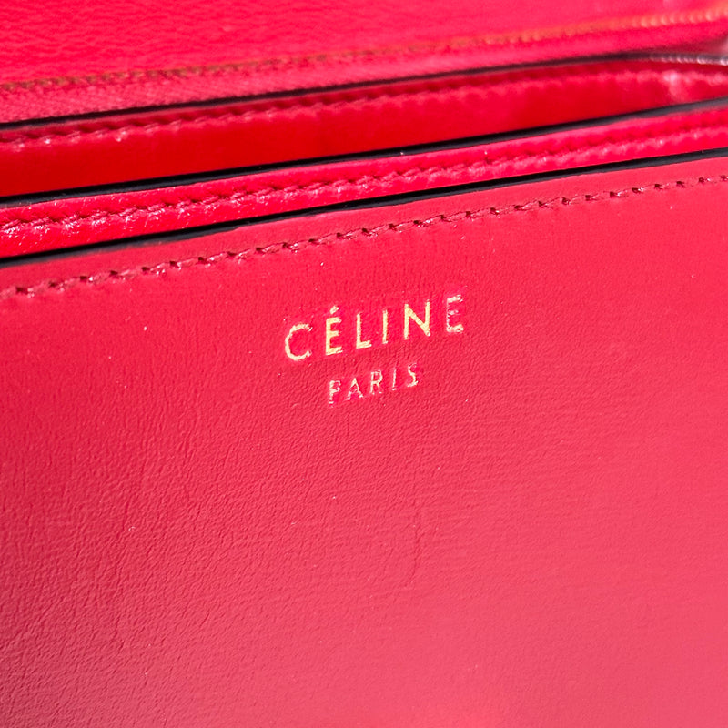 Medium Classic Bag in Box Calfskin Red