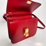Medium Classic Bag in Box Calfskin Red