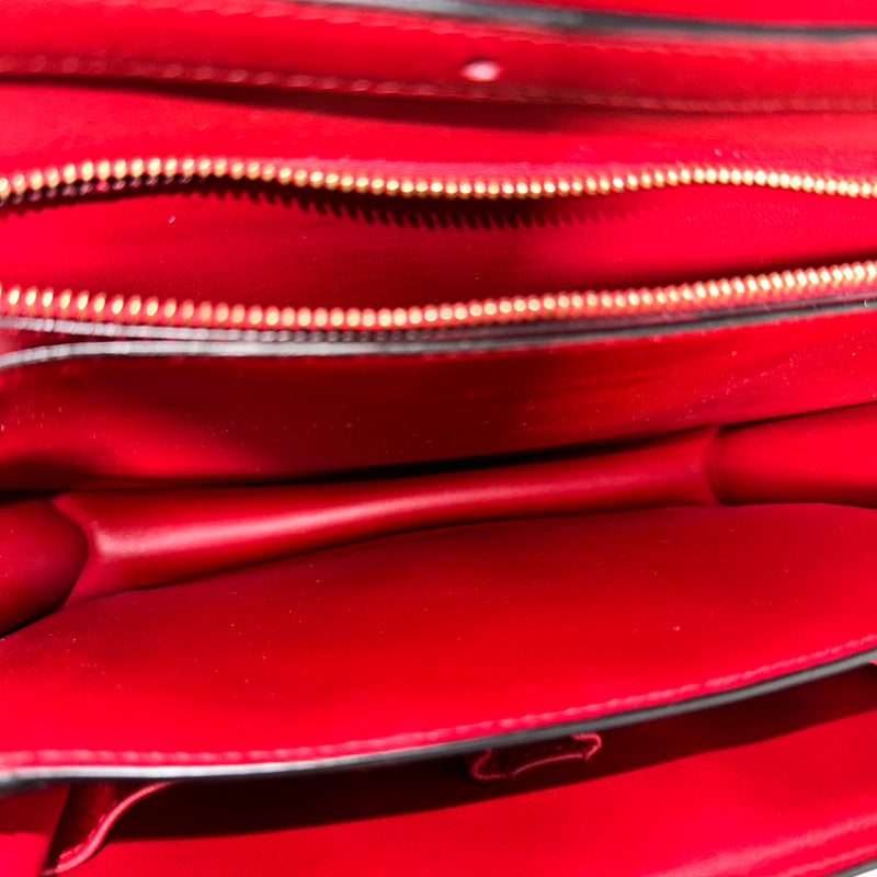 Medium Classic Bag in Box Calfskin Red