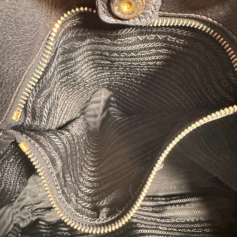Dark Charcoal Vitello Daino Hobo Tote