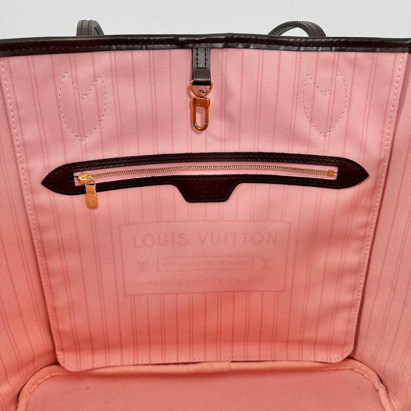 Damier Ebene Neverfull MM Rose Ballerine