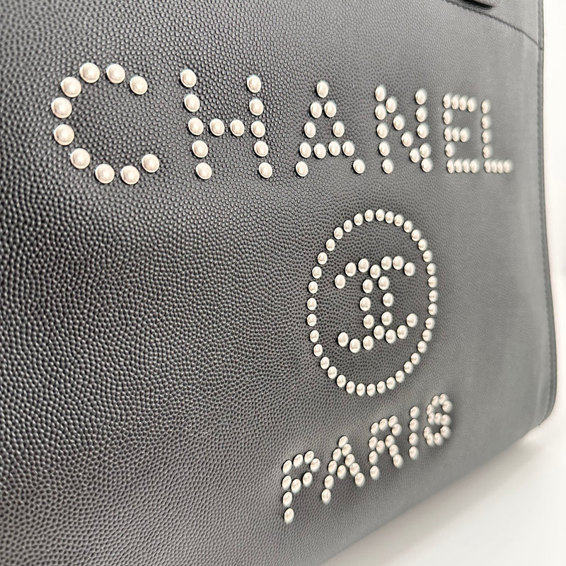 Medium Studded Deauville Shopping Bag