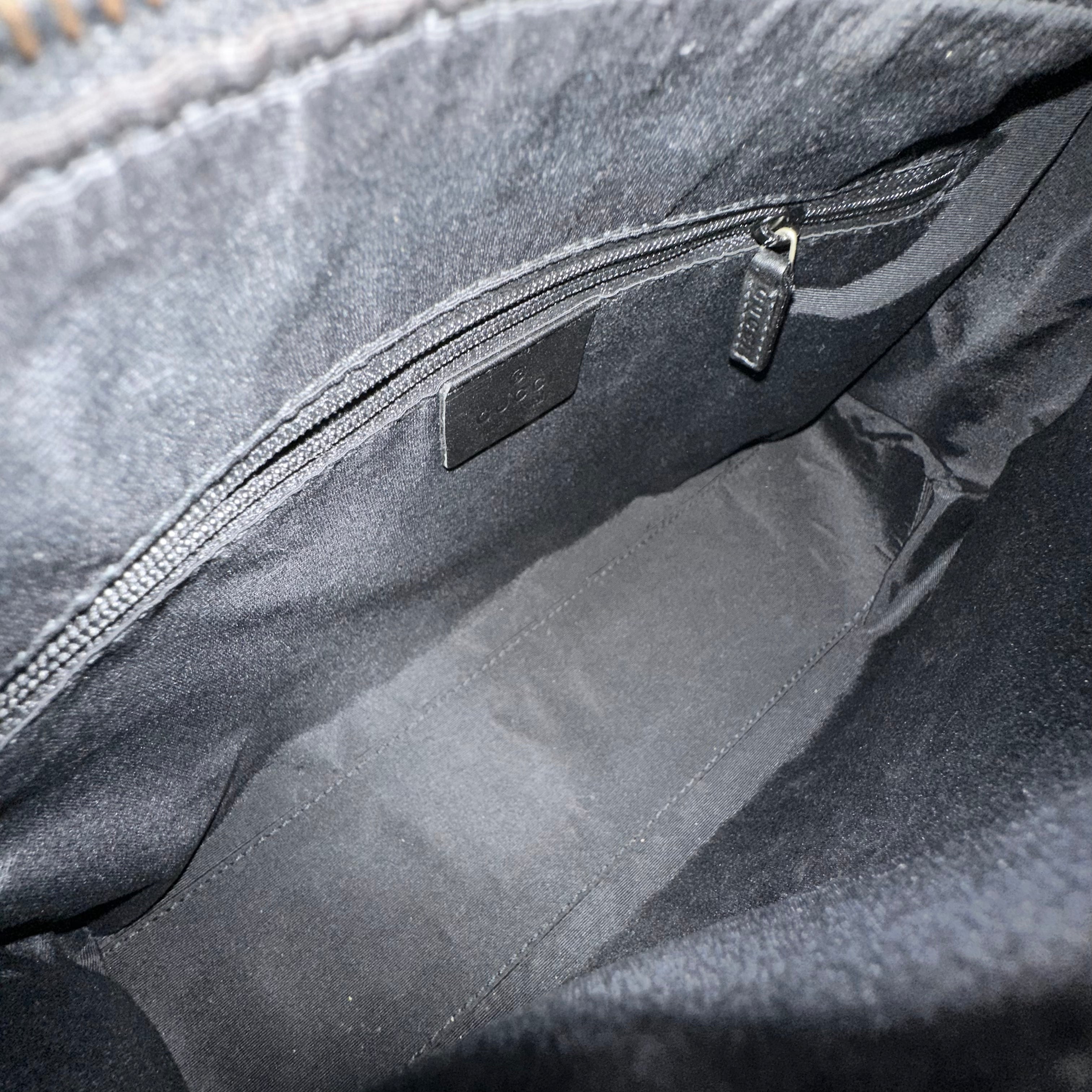Black GG Denim Shoulder Bag