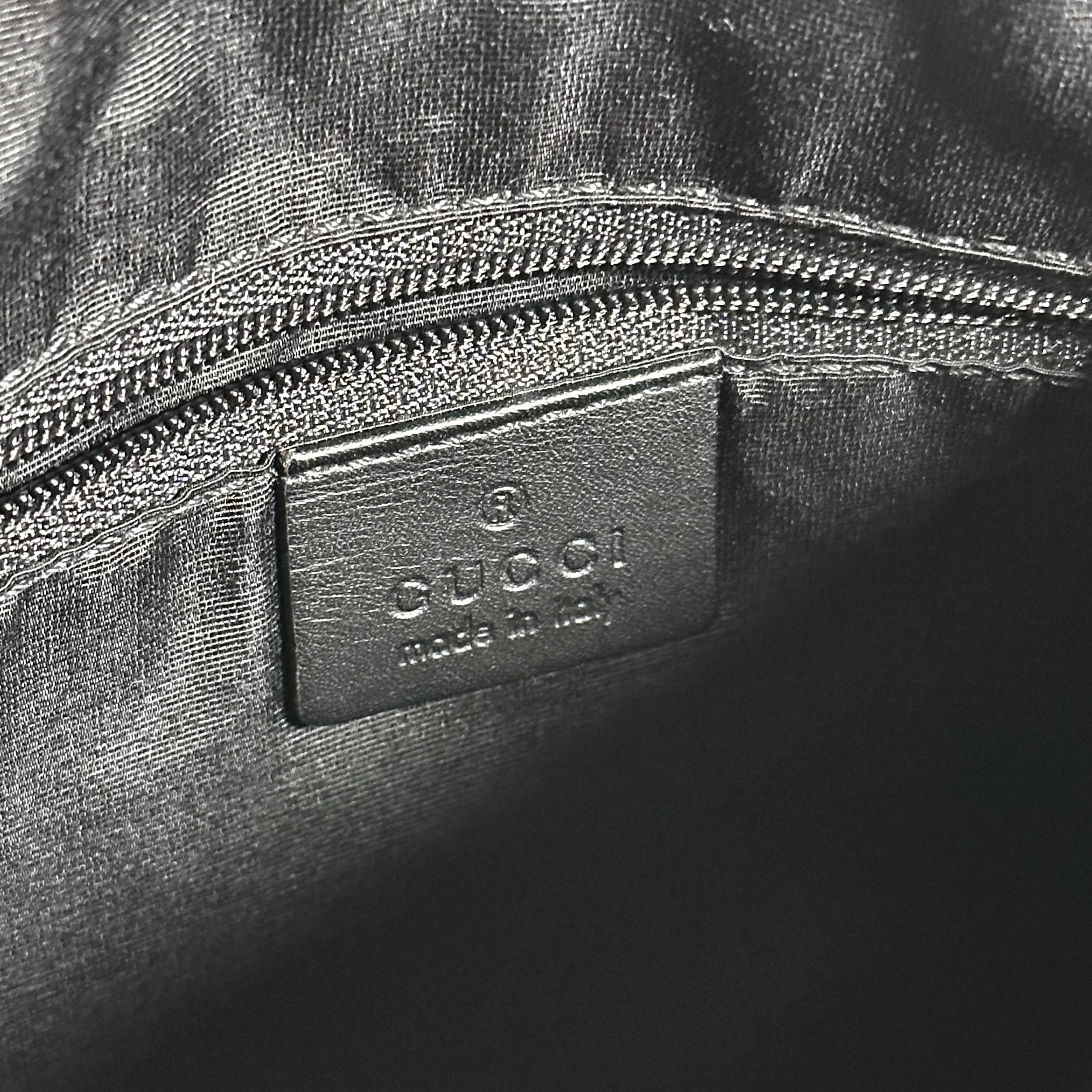 Black GG Denim Shoulder Bag