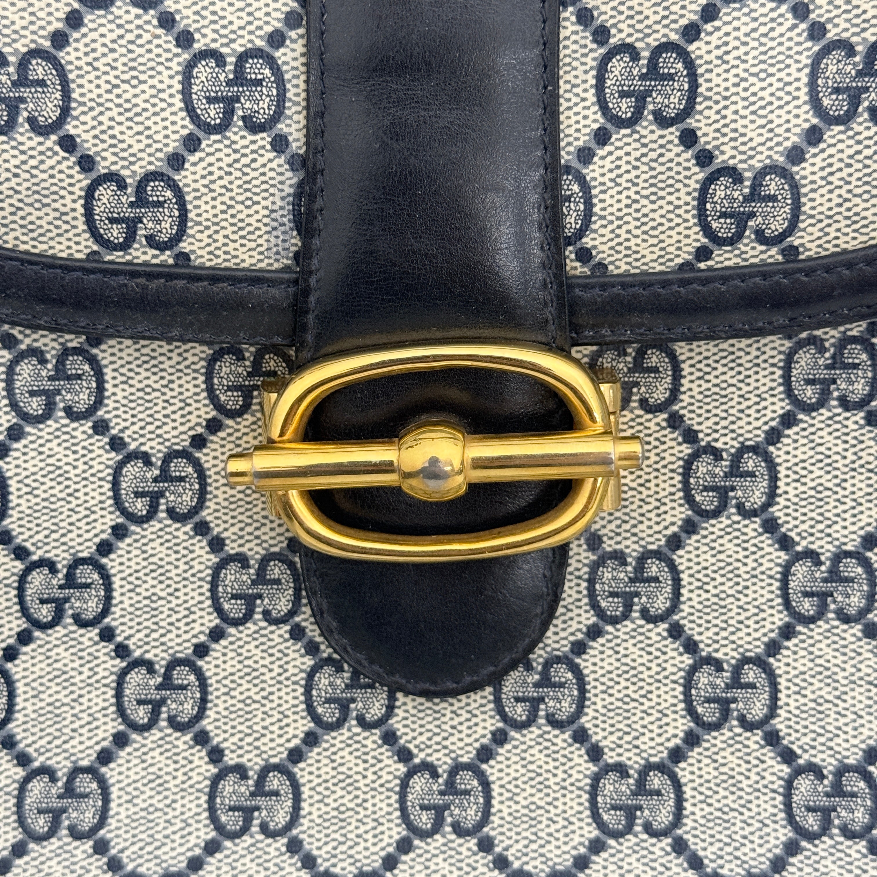 Navy GG Supreme Shoulder Bag
